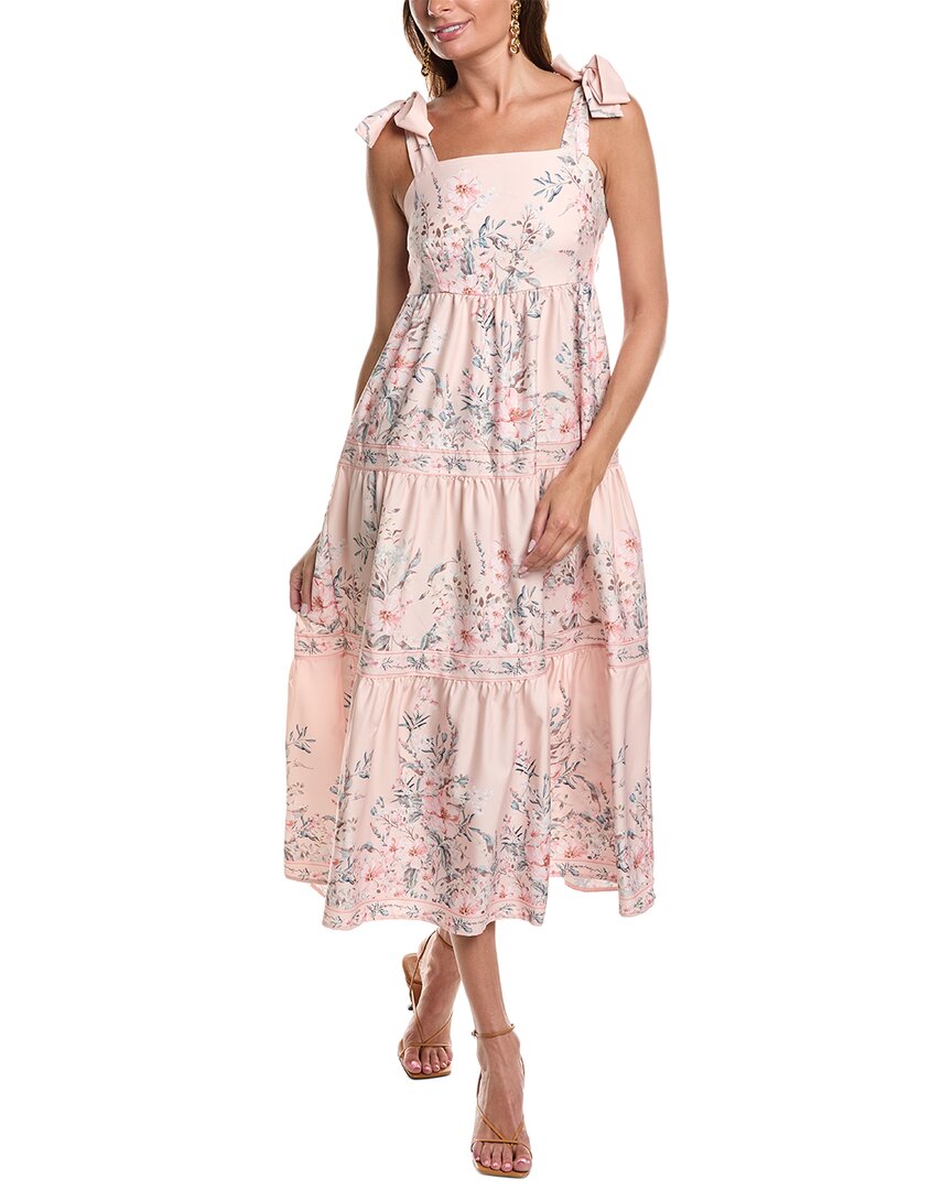 Jl Luxe Tie-strap Maxi Dress In Pink