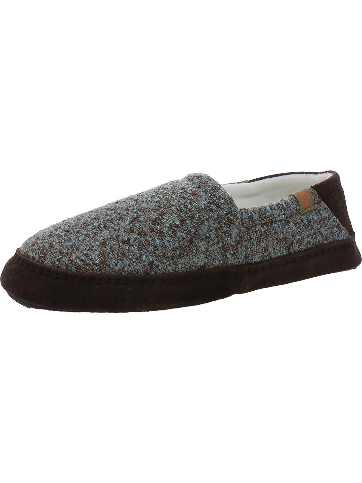 Acorn Womens Marled Manmade Moccasin Slippers In Gray