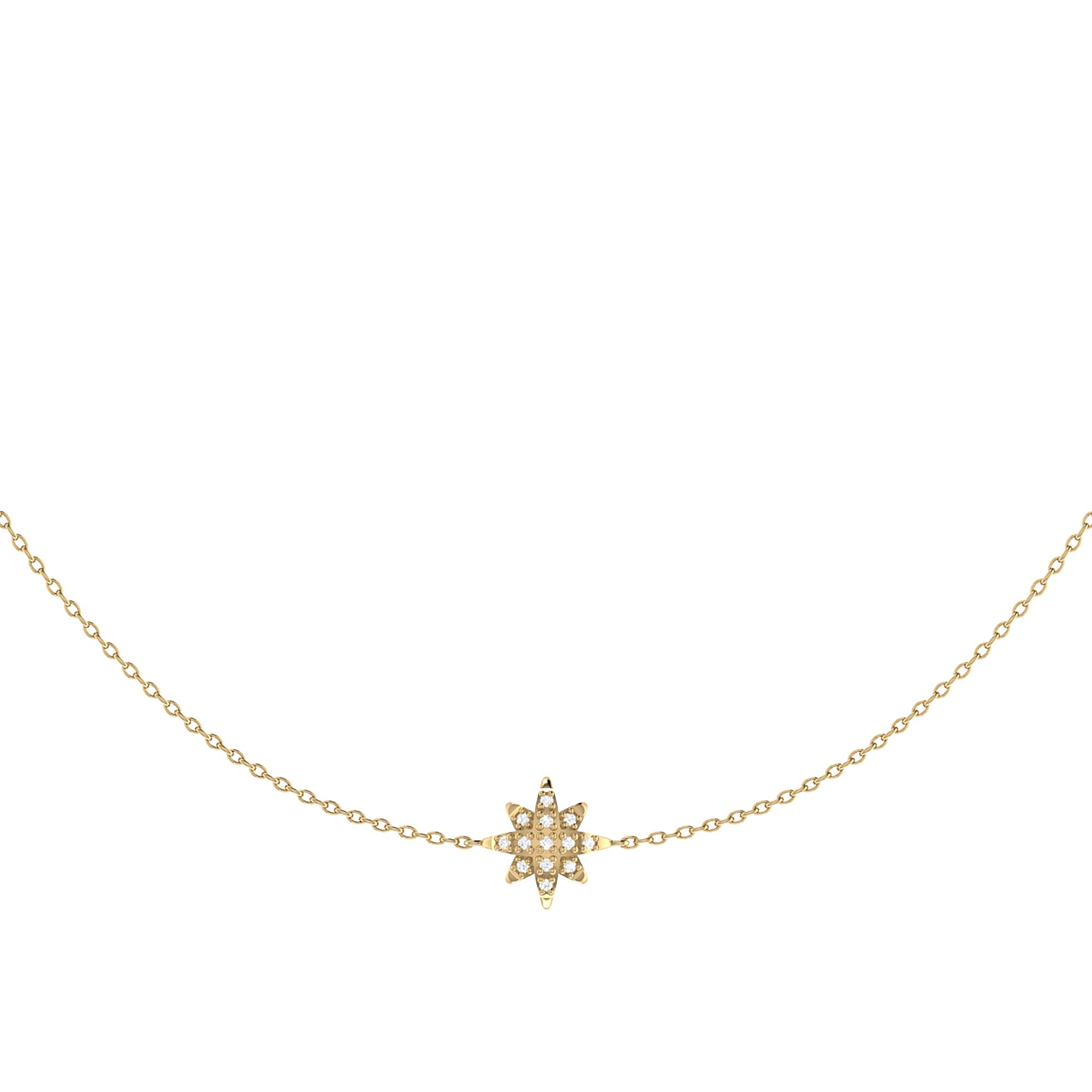Starry Lane Layered Sterling Silver Diamond Necklace
