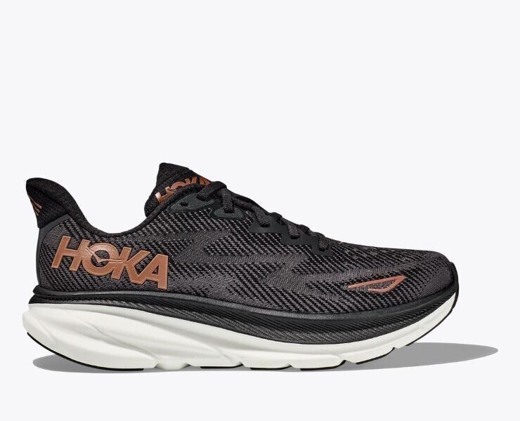 Shop Hoka One One Clifton 9 1127896-bcppr Sneakers Women's Black Running Shoes Nr7486 In Grey