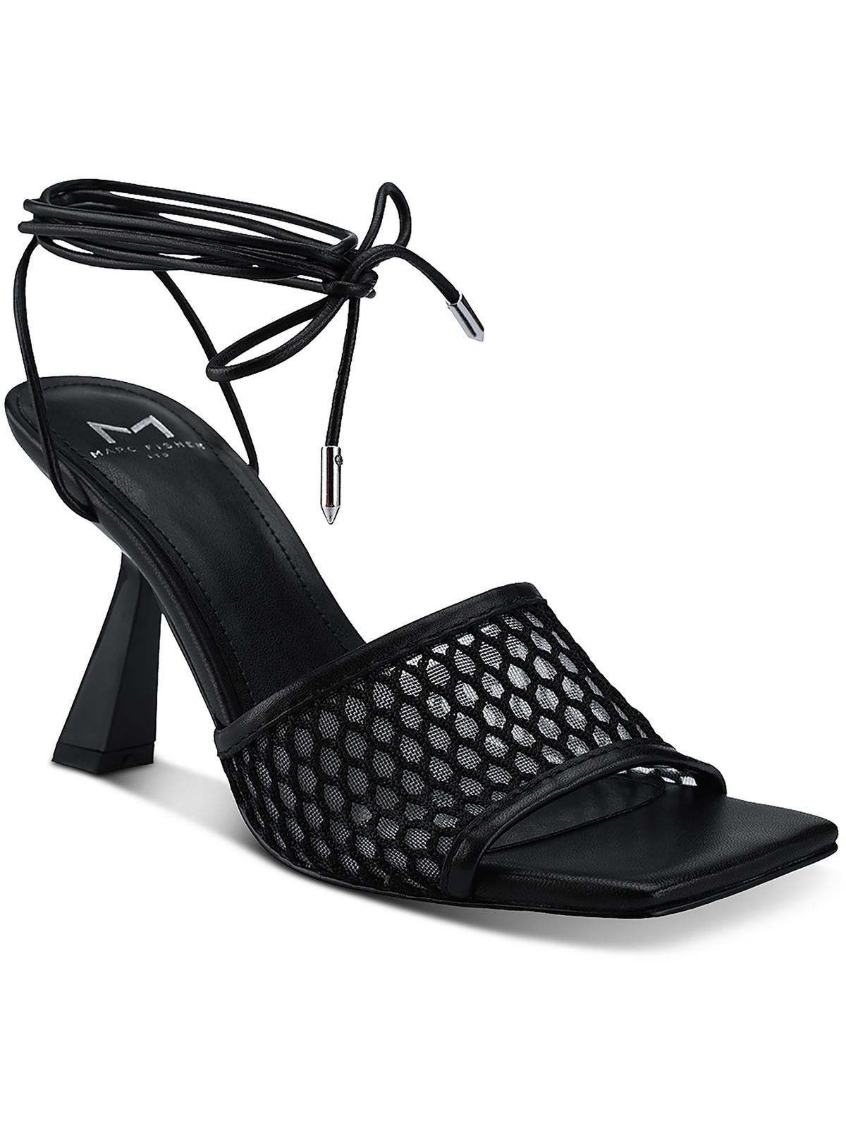 Shop Marc Fisher Ltd Dallyn Womens Leather Slide Strappy Sandals In Black