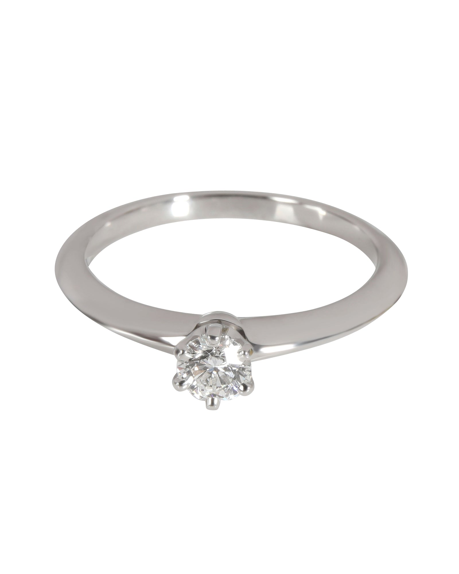 Image of Tiffany & Co. Diamond Engagement Ring in Platinum G VS1 0.24 CTW