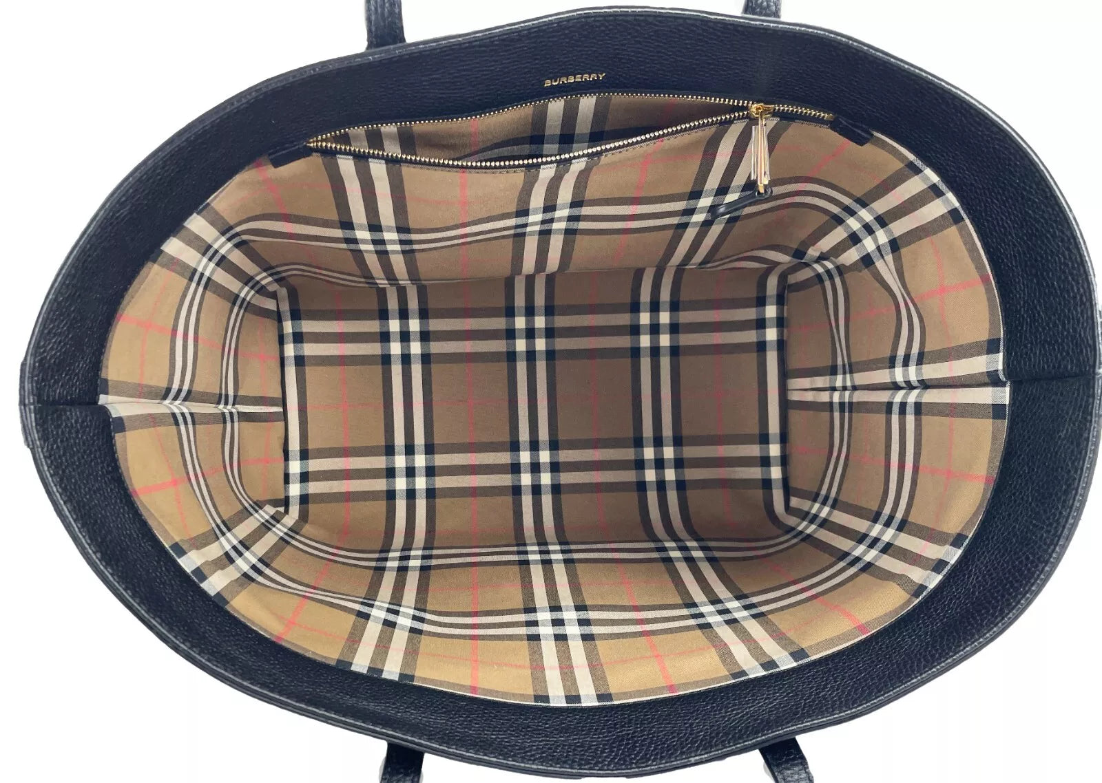 Burberry Medium Grainy Leather Tote Bag Women's Purse