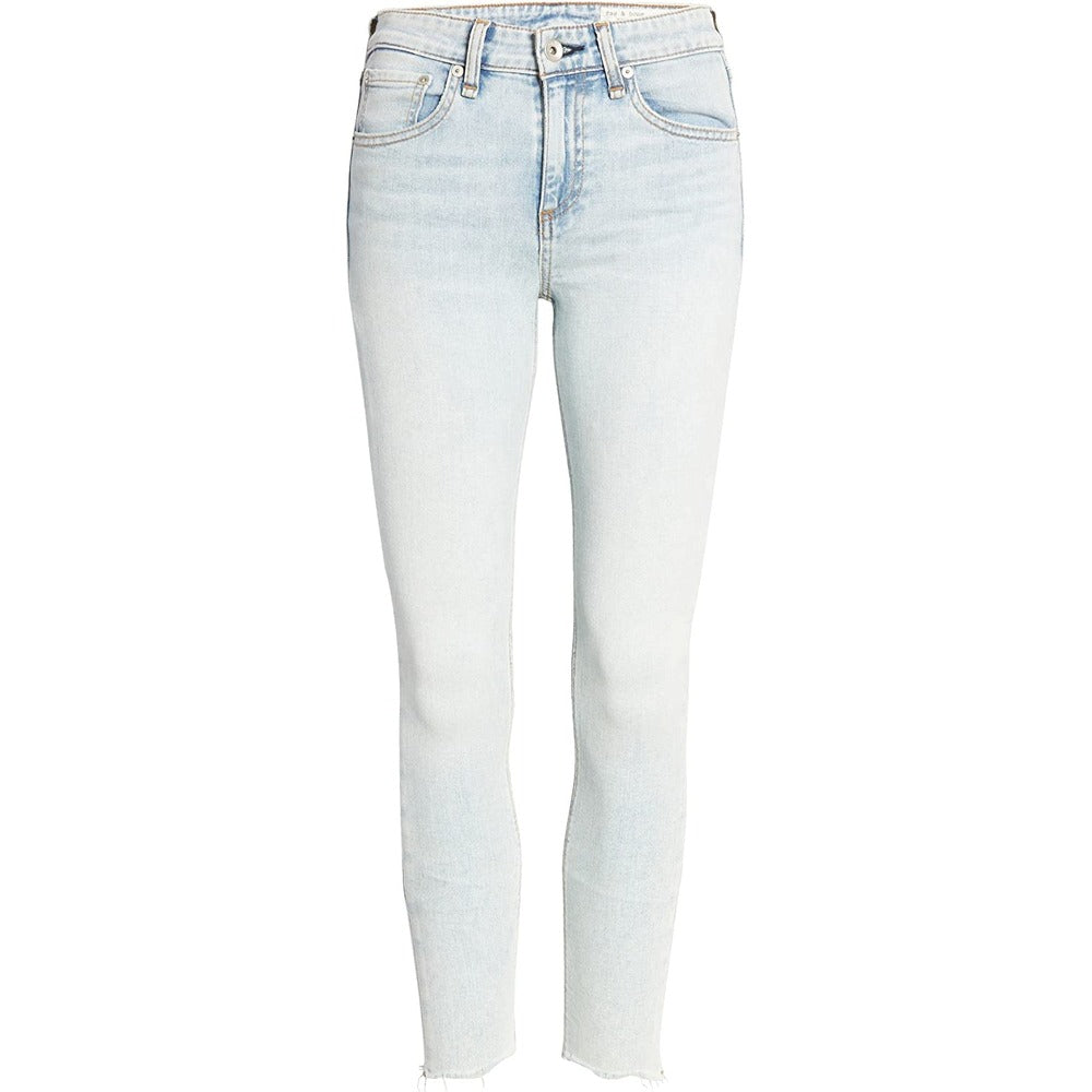 Shop Rag & Bone Cate Mid Rise Ankle Jeans Skinny Jade In Blue