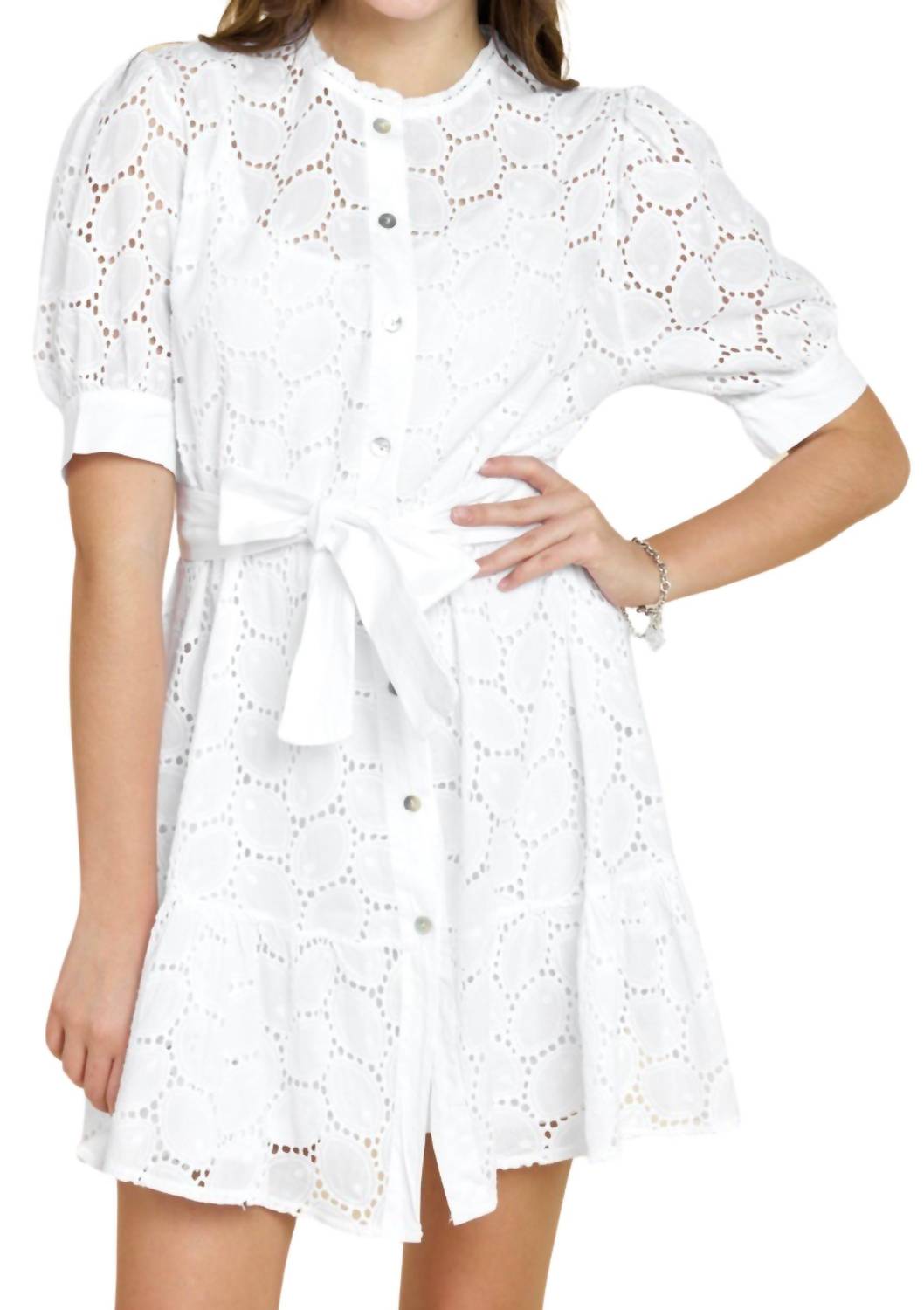 Shop Sofia Collections Kallie Mini Dress In White