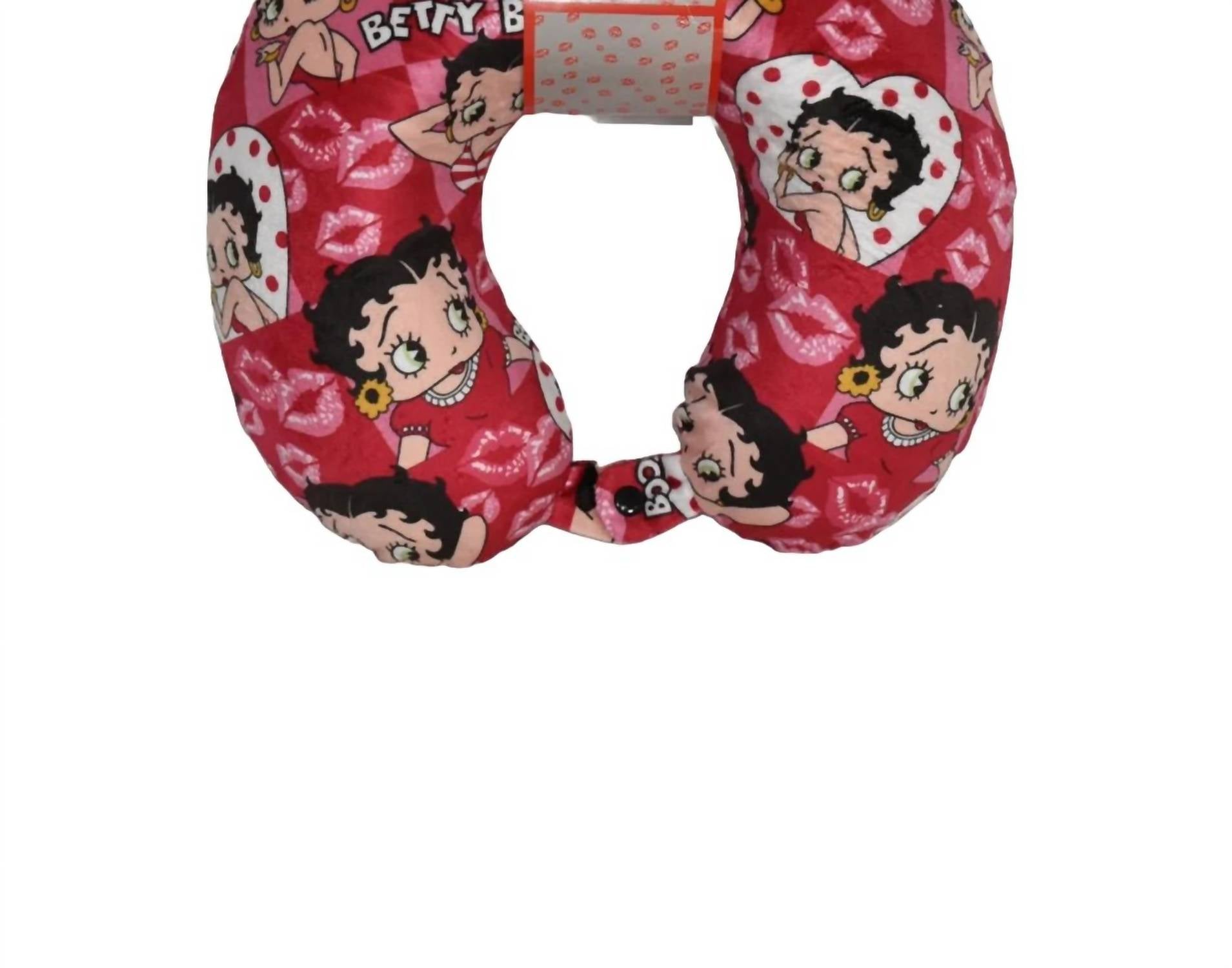 Betty Boop Travel Neck Pillow In Pink Multi