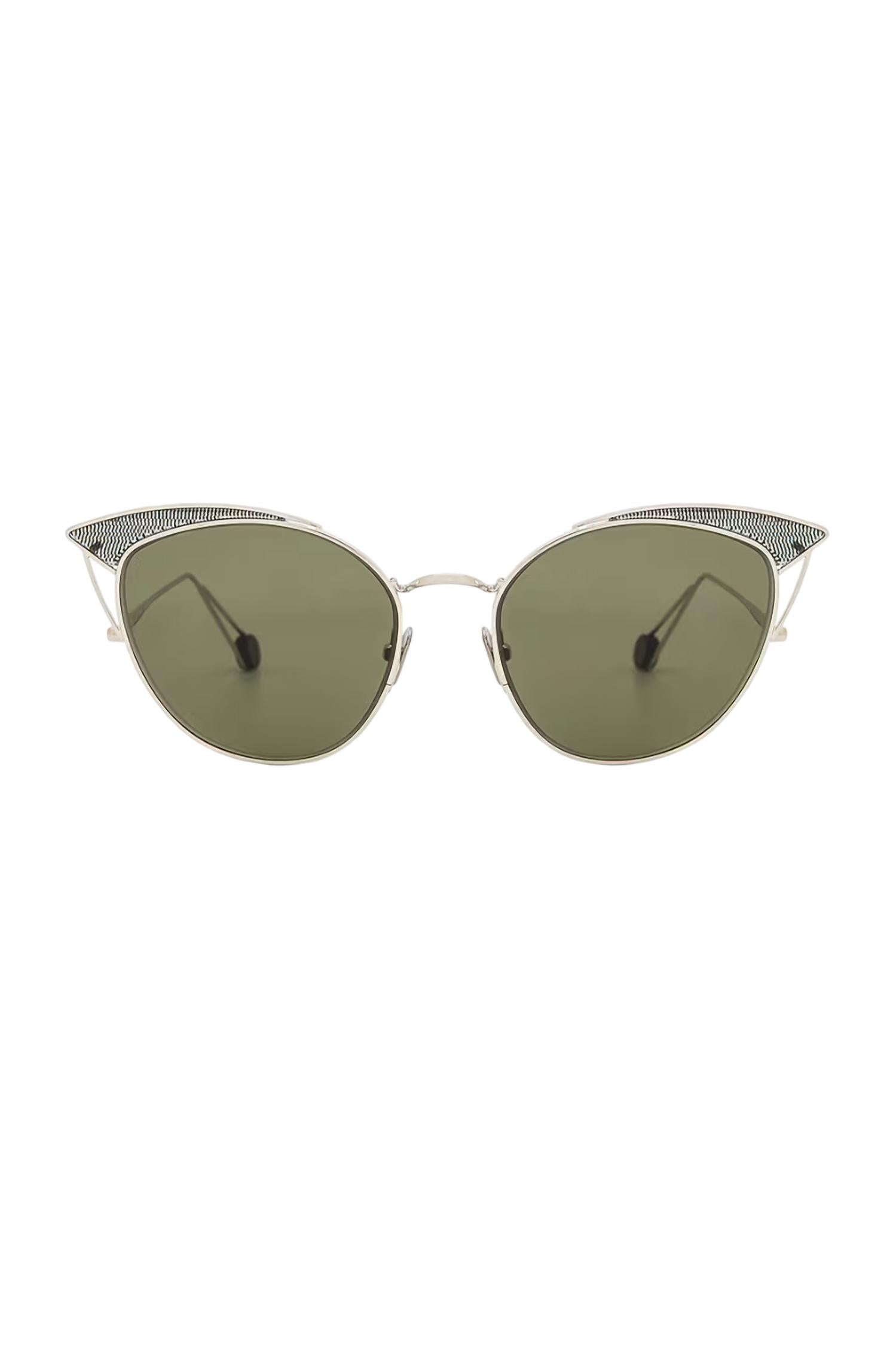 Ahlem Place Violet Sunglasses In White In Green