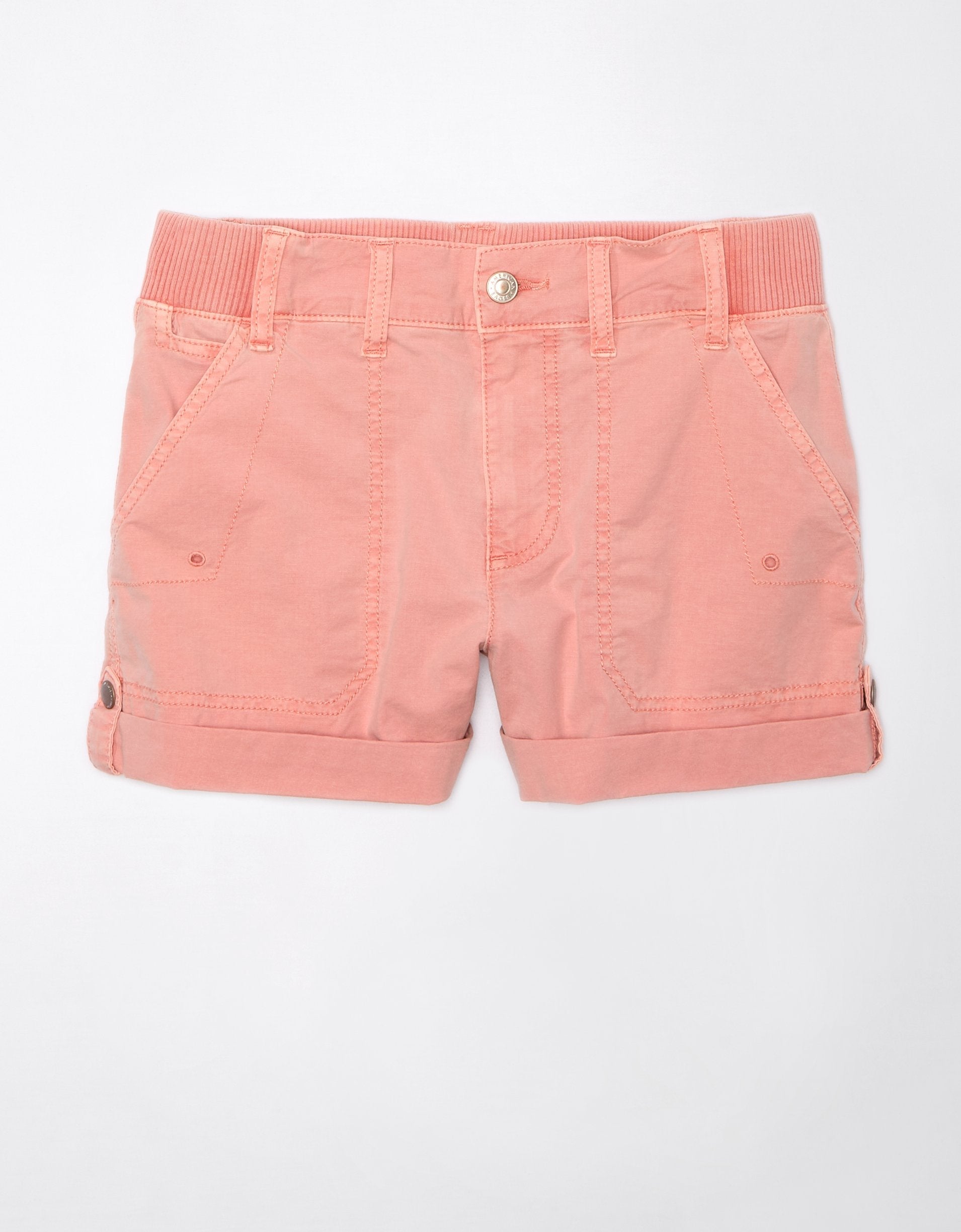 American Eagle Outfitters Ae Snappy Stretch 4" Perfect Cargo Short In Pink