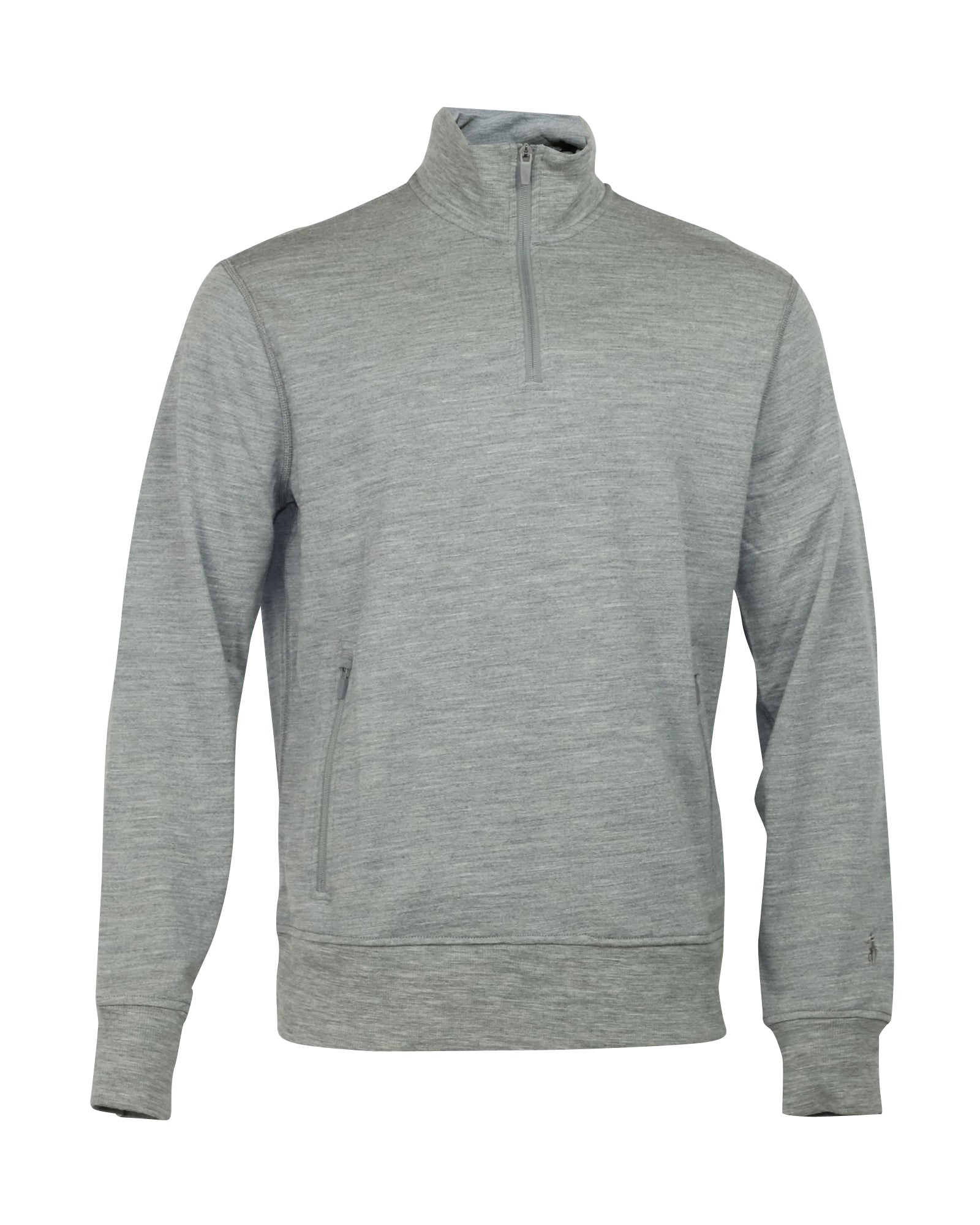 image of Polo Ralph Lauren Half-Zip Pullover in Grey Wool