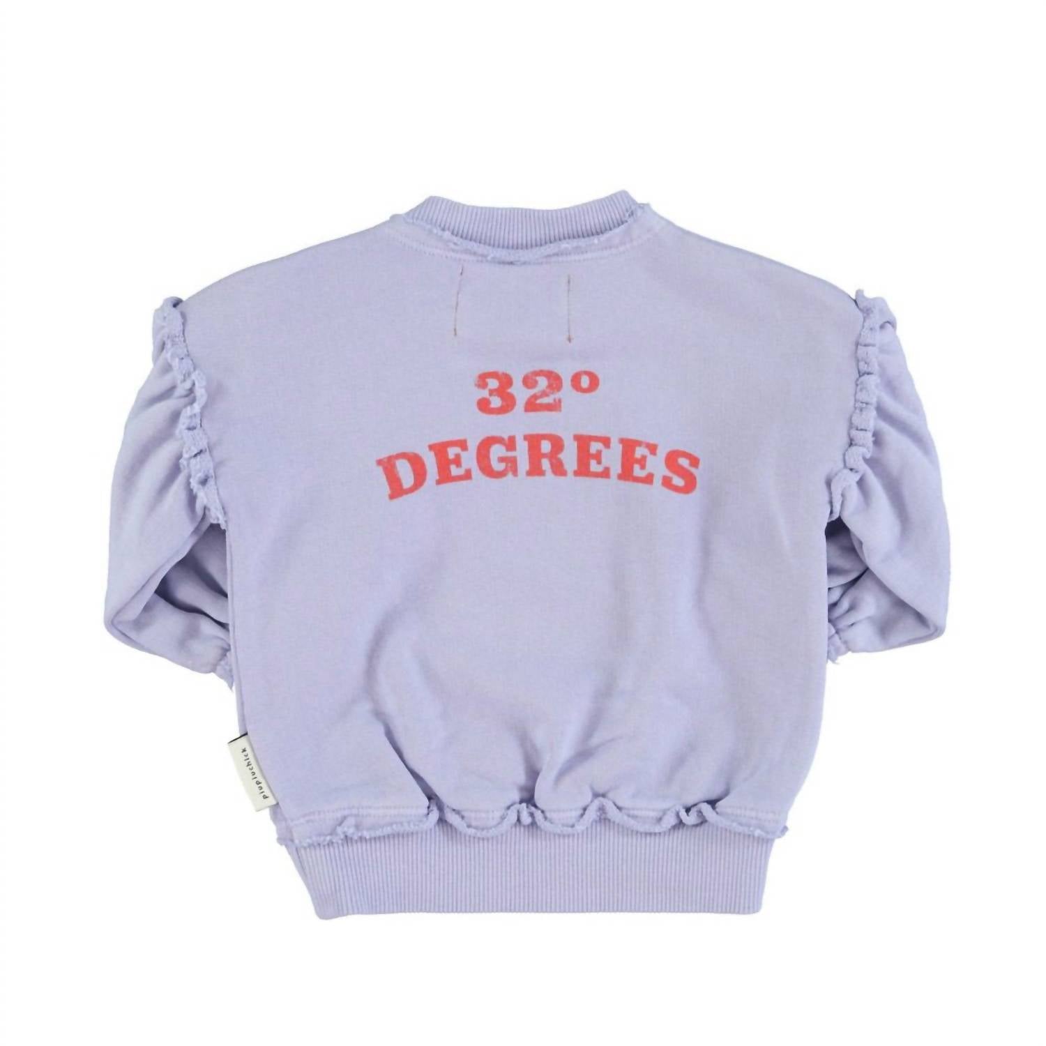 Sweatshirt With Balloon Sleeves In Lavender With Red Circle Print
