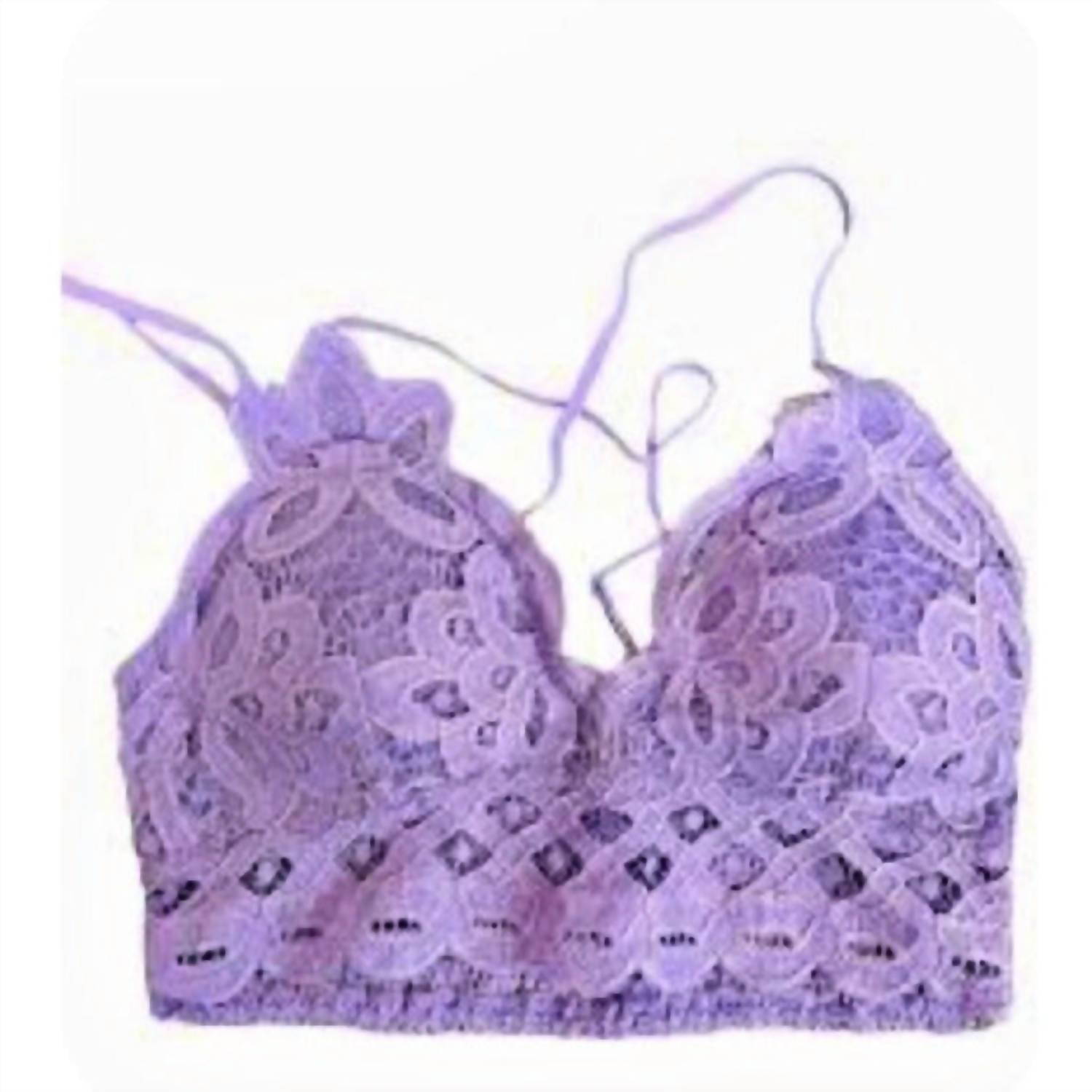 Anemone Women's Lace Bralette In Lavender In Purple