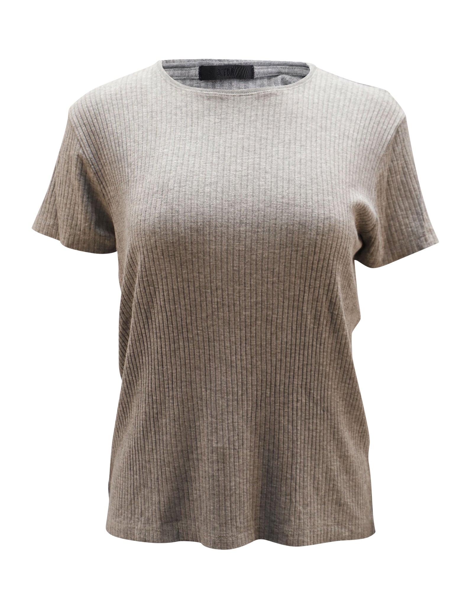 image of ATM Anthony Thomas Melillo Ribbed T-Shirt in Grey Modal