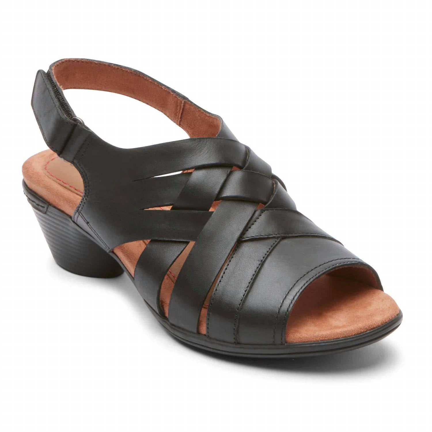 Cobb Hill Women's Laurel Woven Sandal - Wide Width In Black