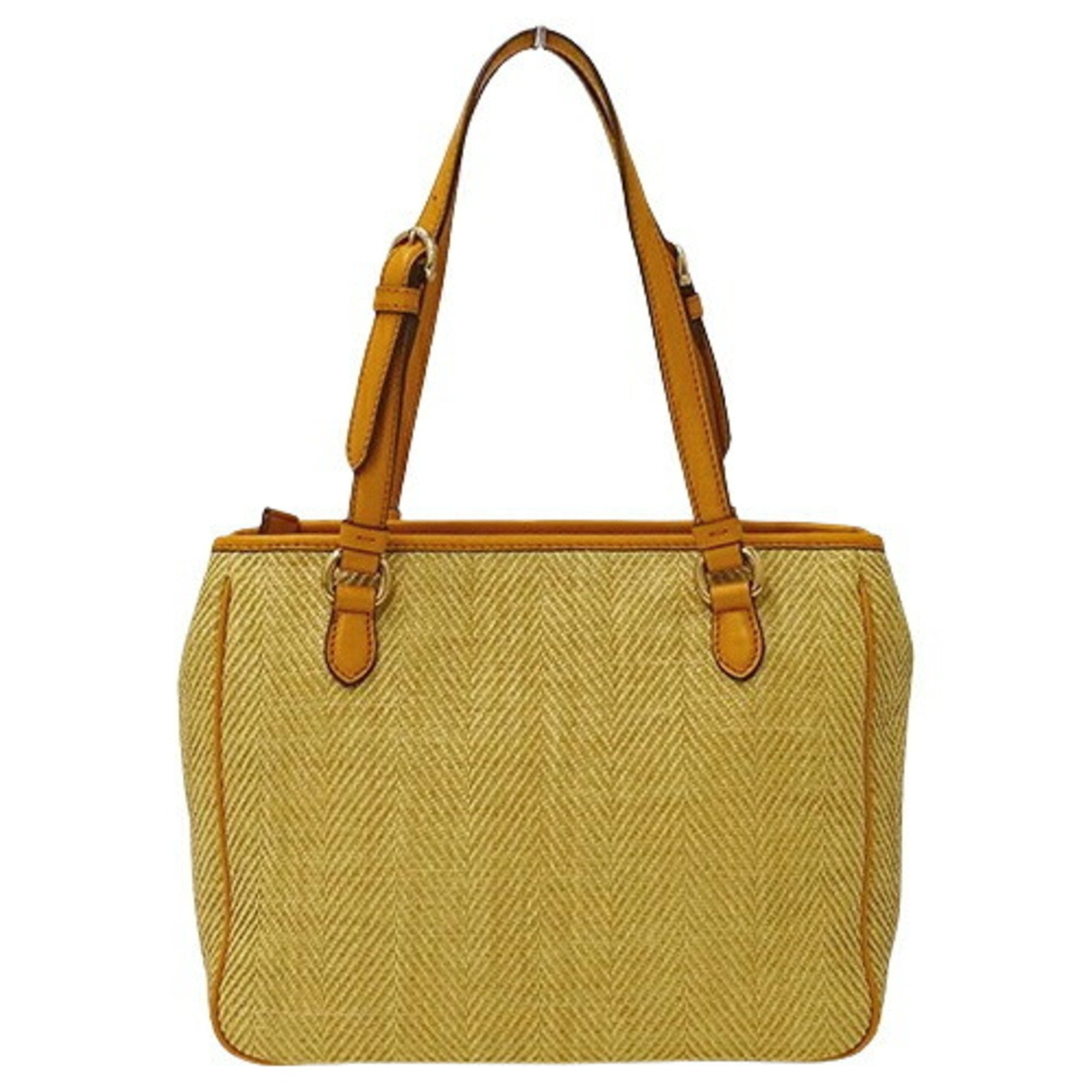 Salvatore Ferragamo Gancini  Straw Handbag (Pre-Owned)