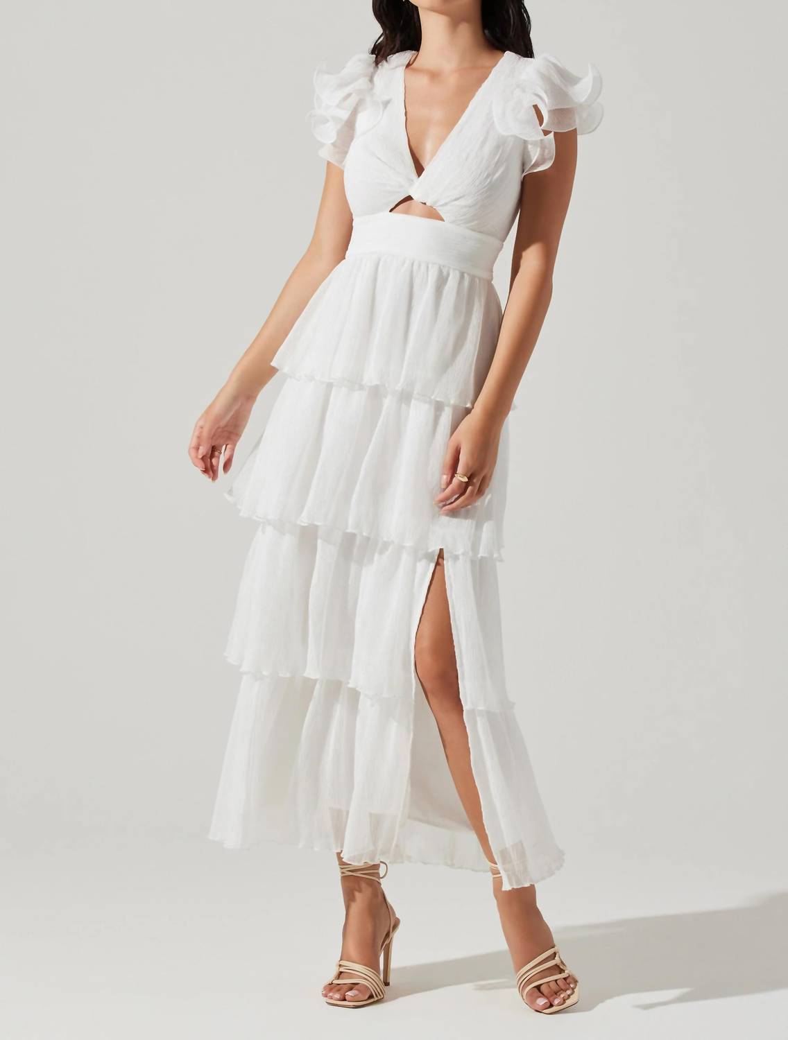 Astr Emporia Dress In White