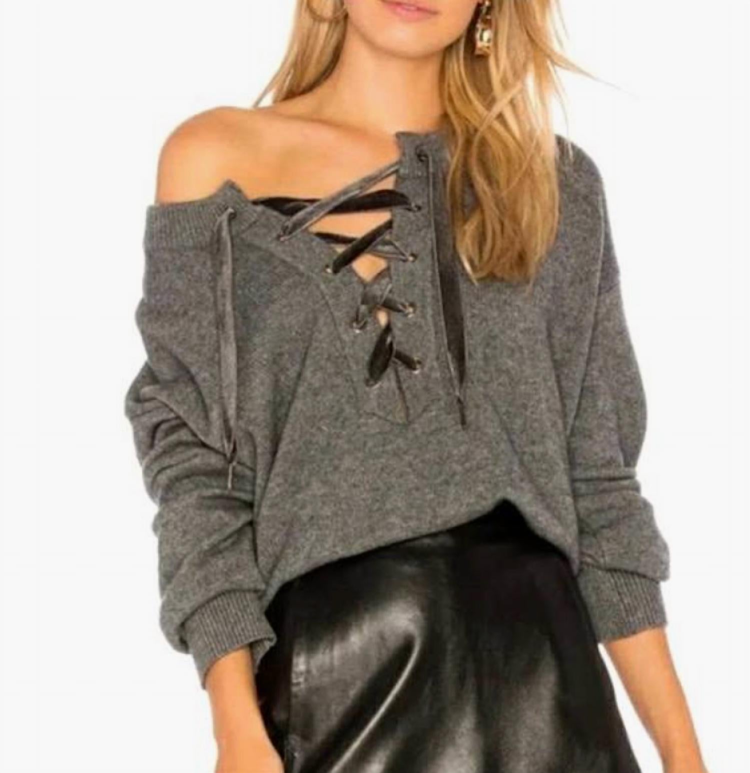 Shop Rails Amelia Sweater In Charcoal In Grey