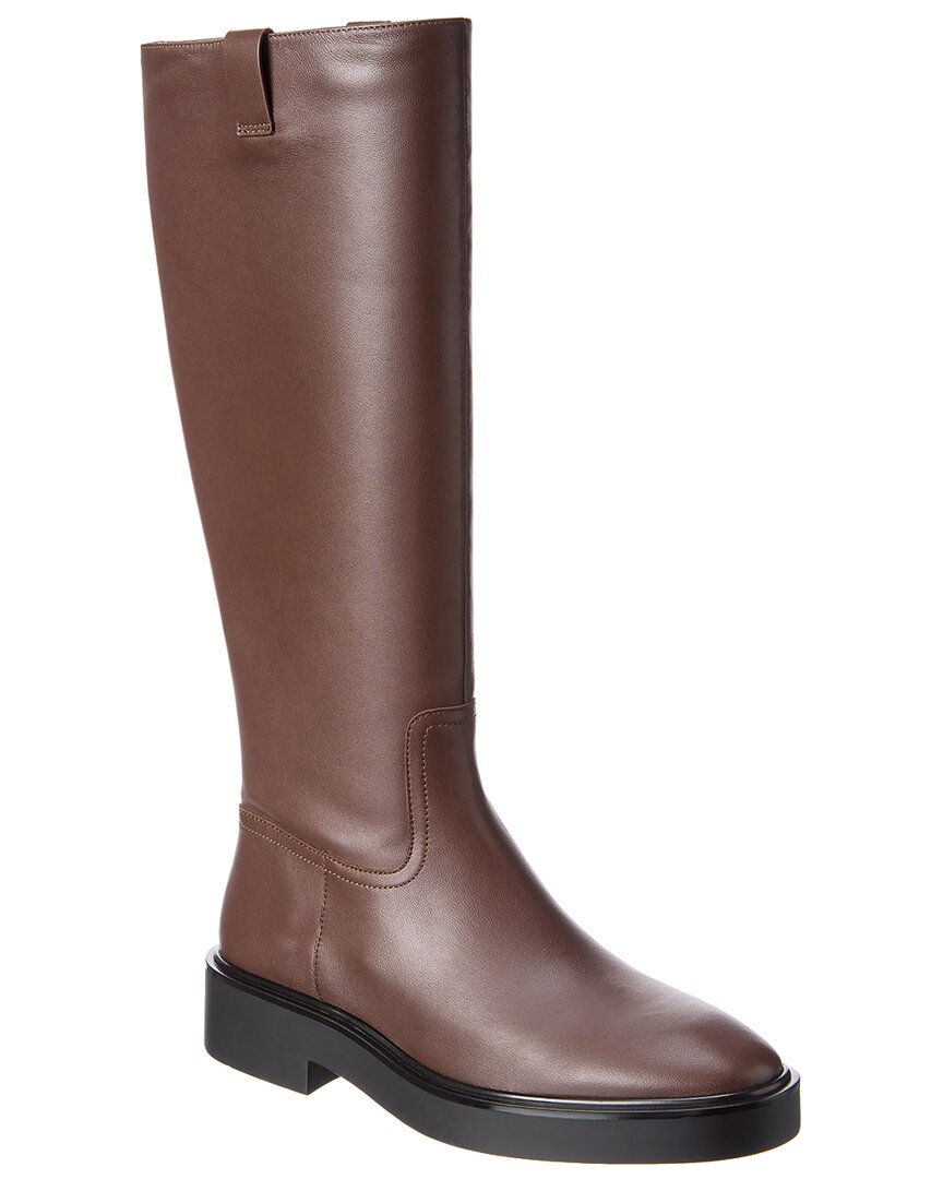 Shop Stuart Weitzman Henley Leather Knee-high Boot In Brown