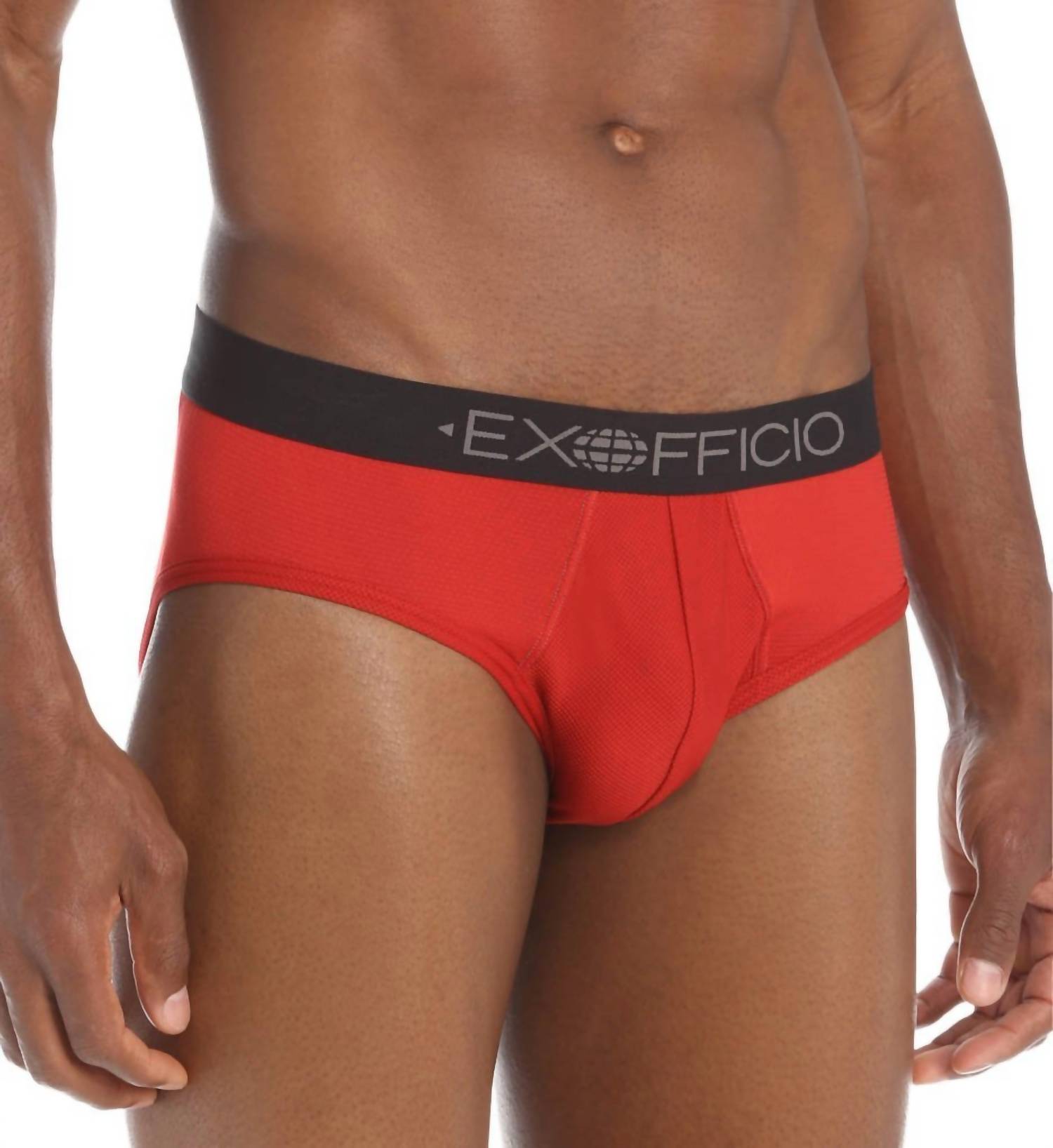 Exofficio Give-n-go Sport Mesh Brief In Stop In Red