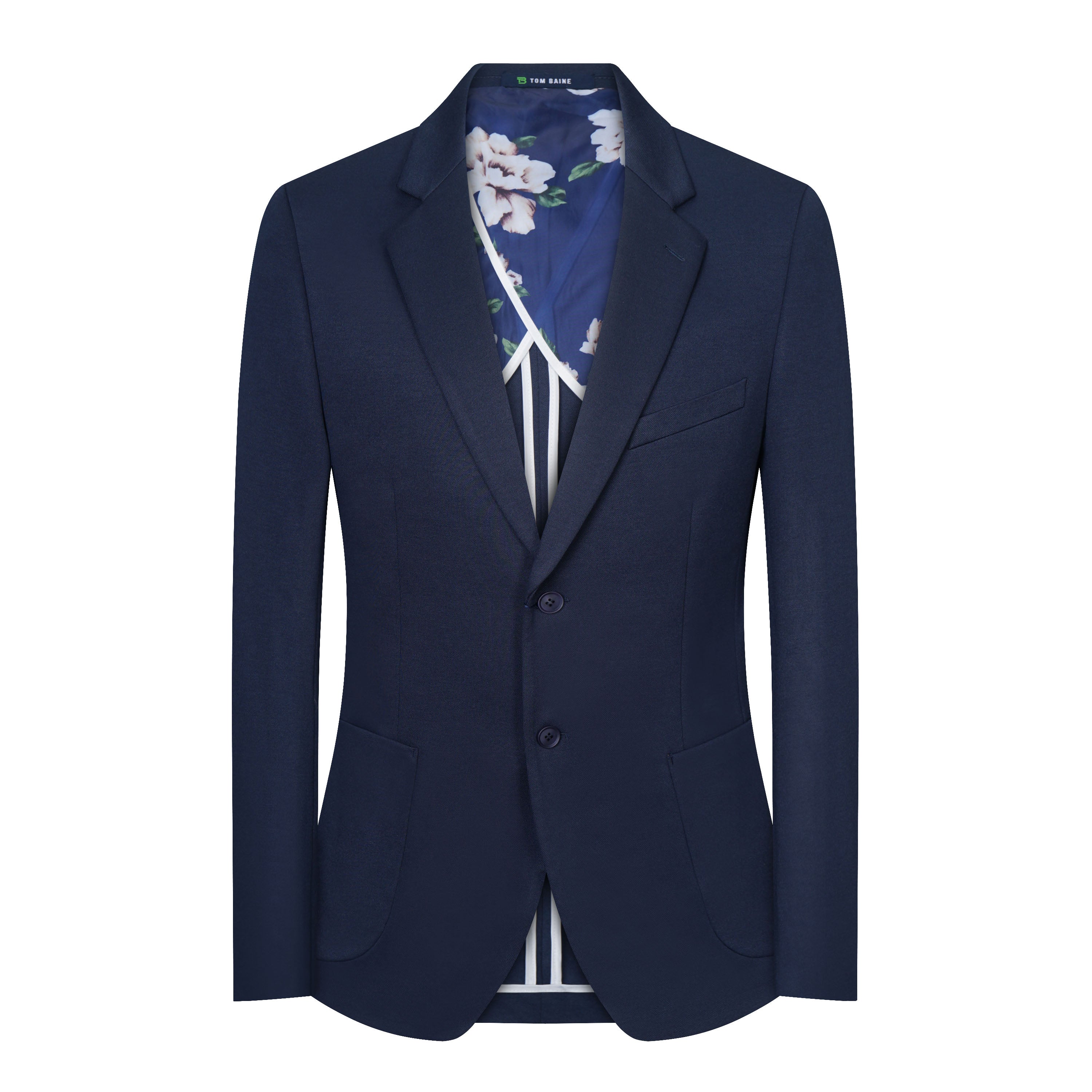 Shop Tom Baine Slim Fit Cotton Performance Stretch Solid Sport Coat In Blue