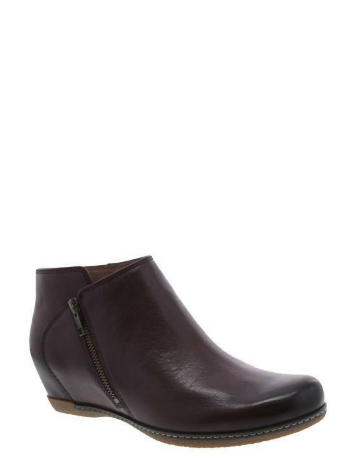 Shop Dansko Leyla Ankle Boot In Wine In Brown