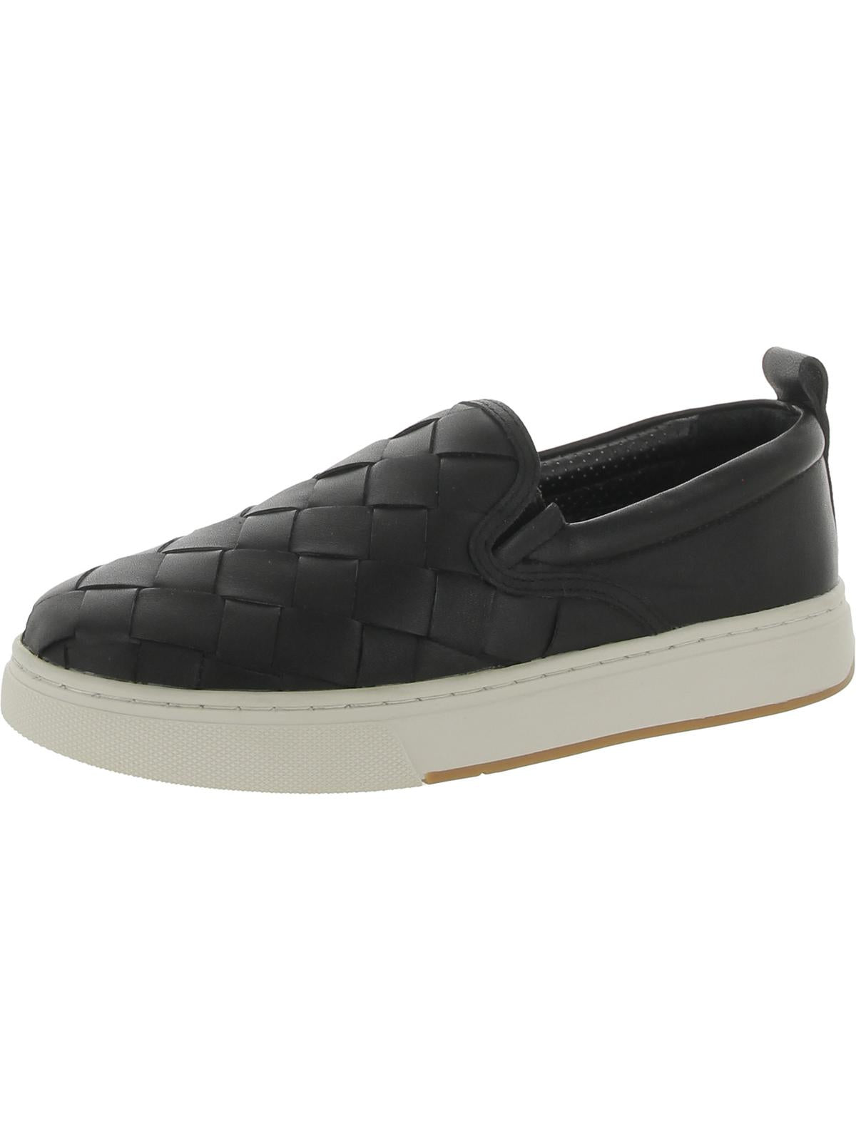 Shop J/slides Womens Leather Comfort Slip-on Sneakers In Black