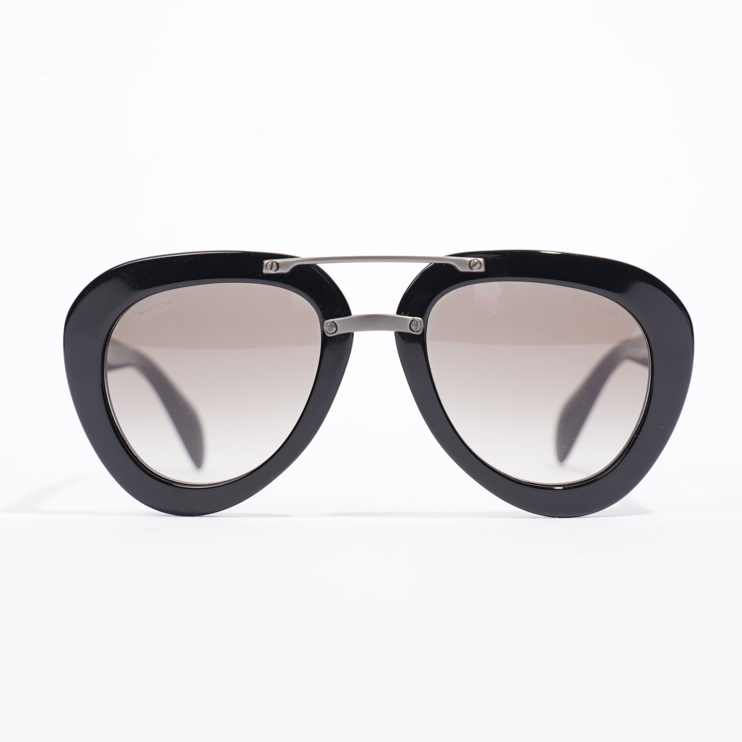 Shop Prada Oval Sunglasses / Silver Acetate 52mm 22mm In White