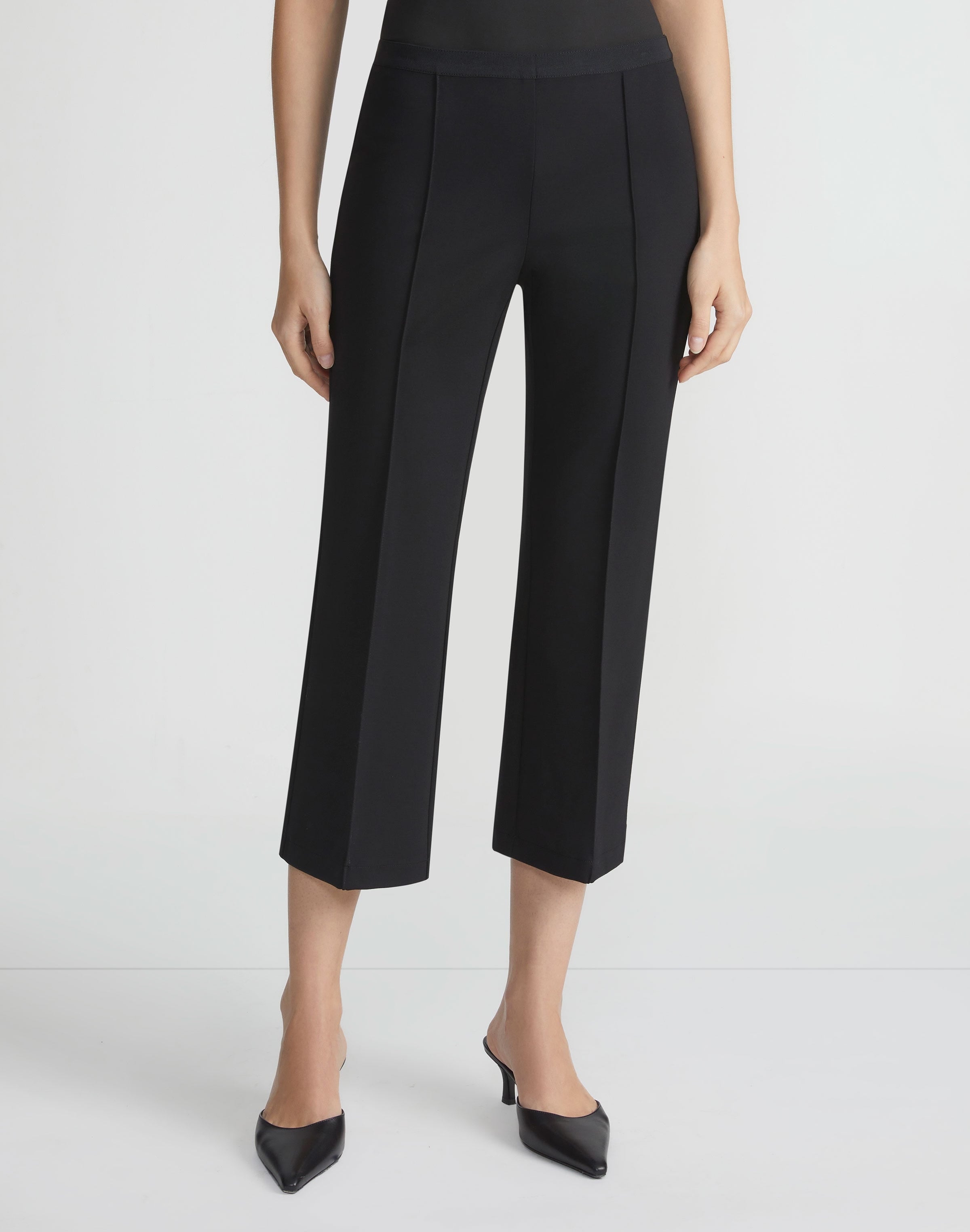 Shop Lafayette 148 Ponti Jersey Houston Pant In Black