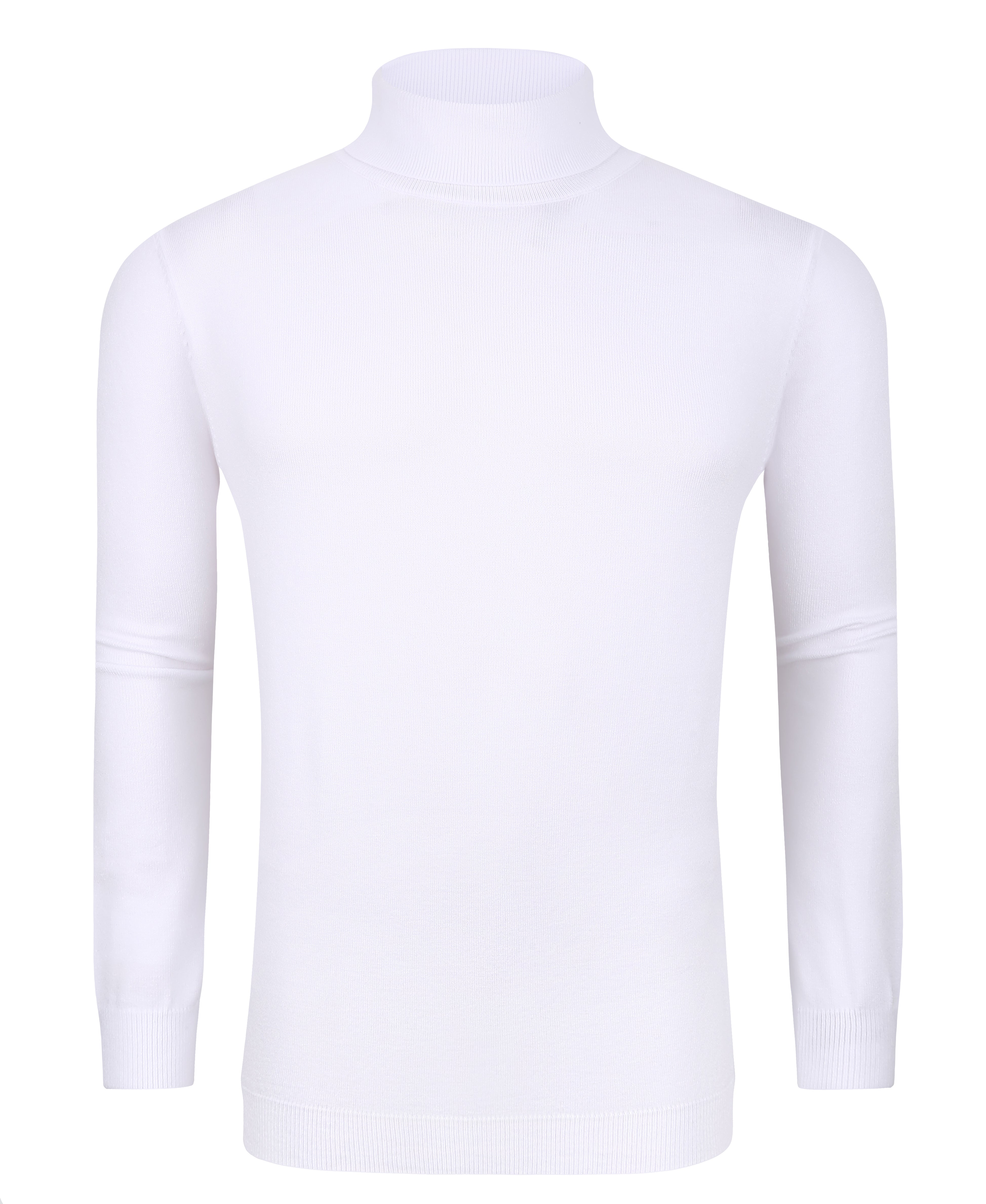 Shop Tom Baine Slim Fit Performance Cotton Turtle Neck In White