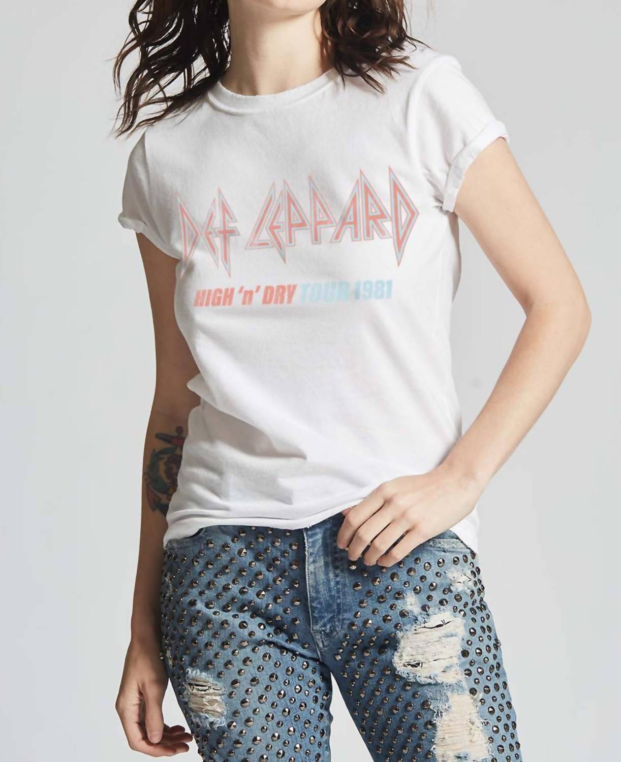 Shop Recycled Karma Def Leppard High 'n' Dry Tour 1986 Tee In White