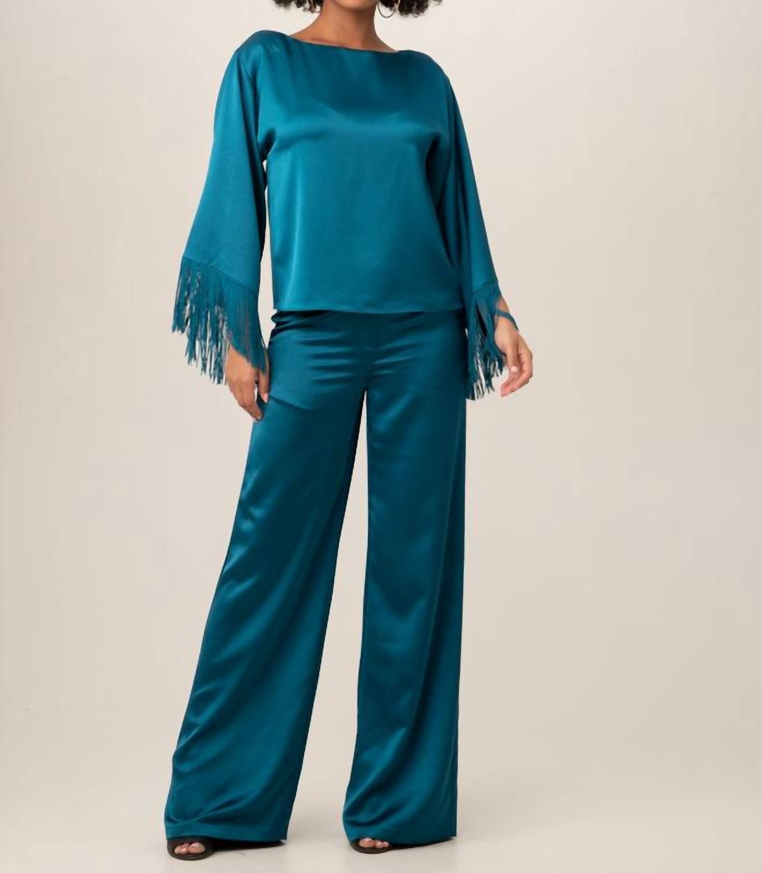 Shop Trina Turk Arabella Top In Bethesda Blue