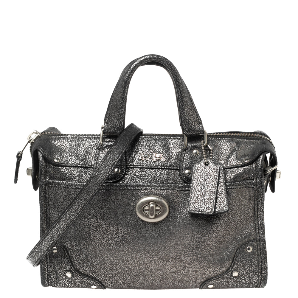 Coach Leather Rhyder Satchel In Multi