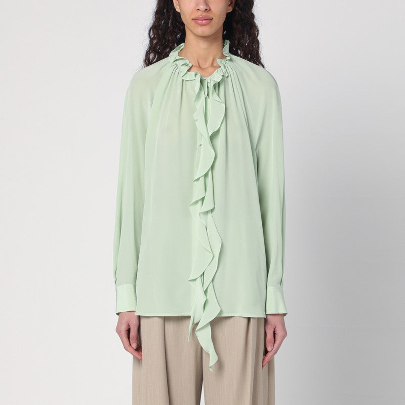 Victoria Beckham Ruffled Crepe De Chine Shirt