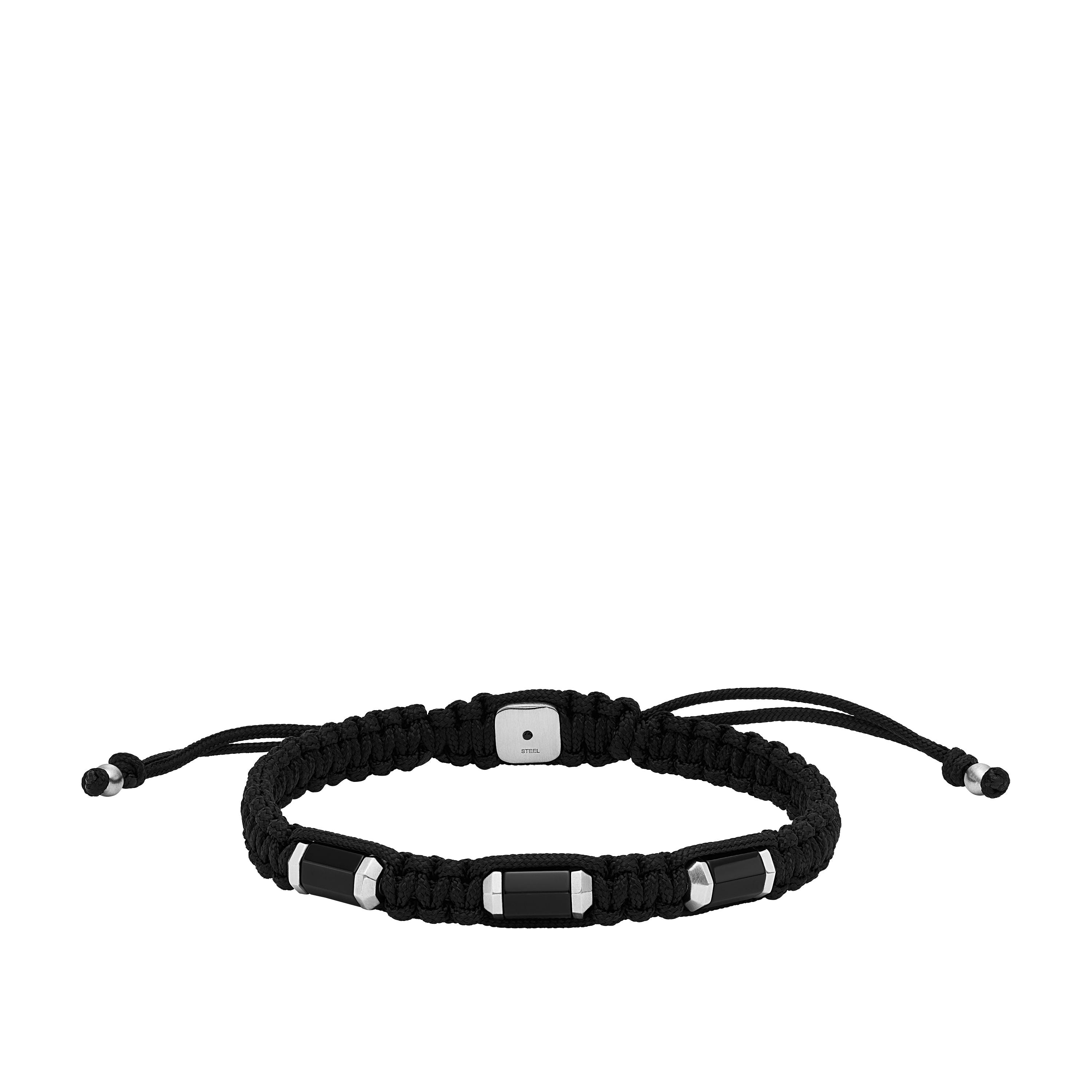 Shop Fossil Men's Black Onyx Beaded Bracelet