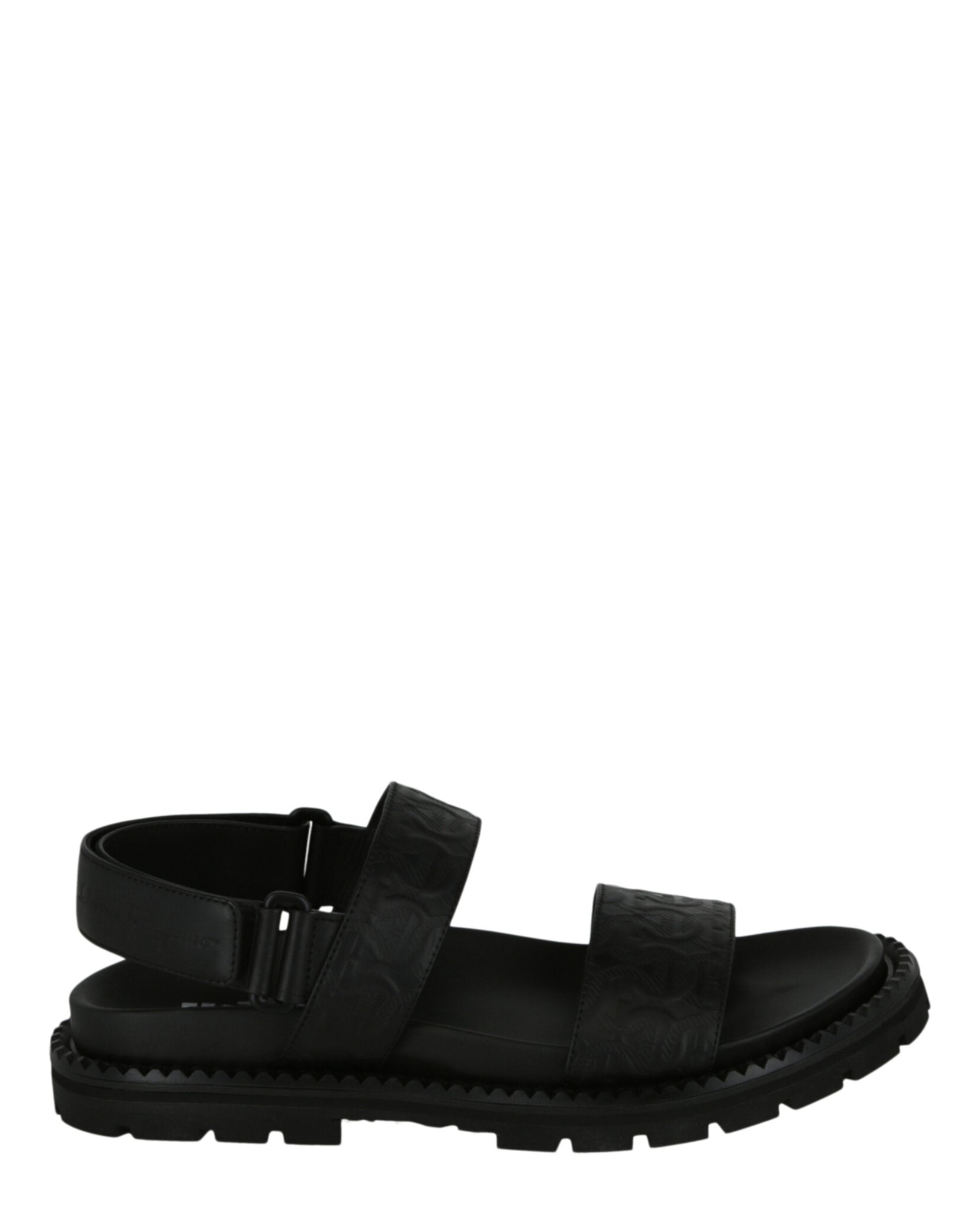 Shop Ferragamo Notorius Leather Gancini Strap Sandals In Black