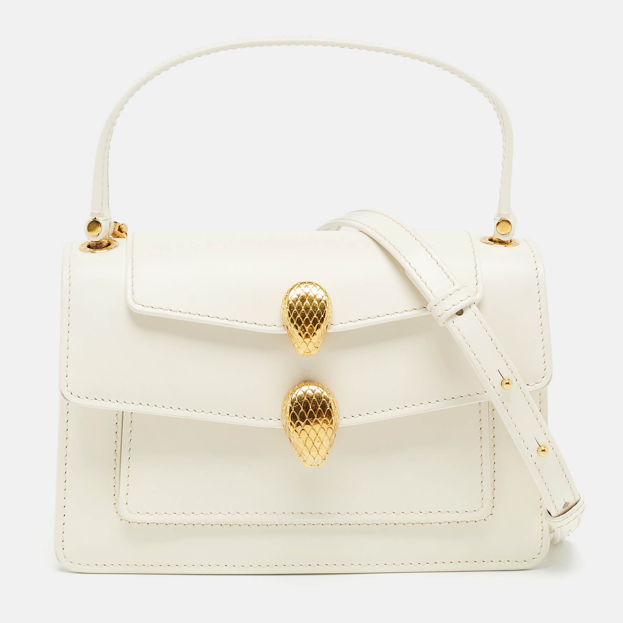 Bvlgari X Alexander Wangleather Serpenti Forever Belt Bag In White