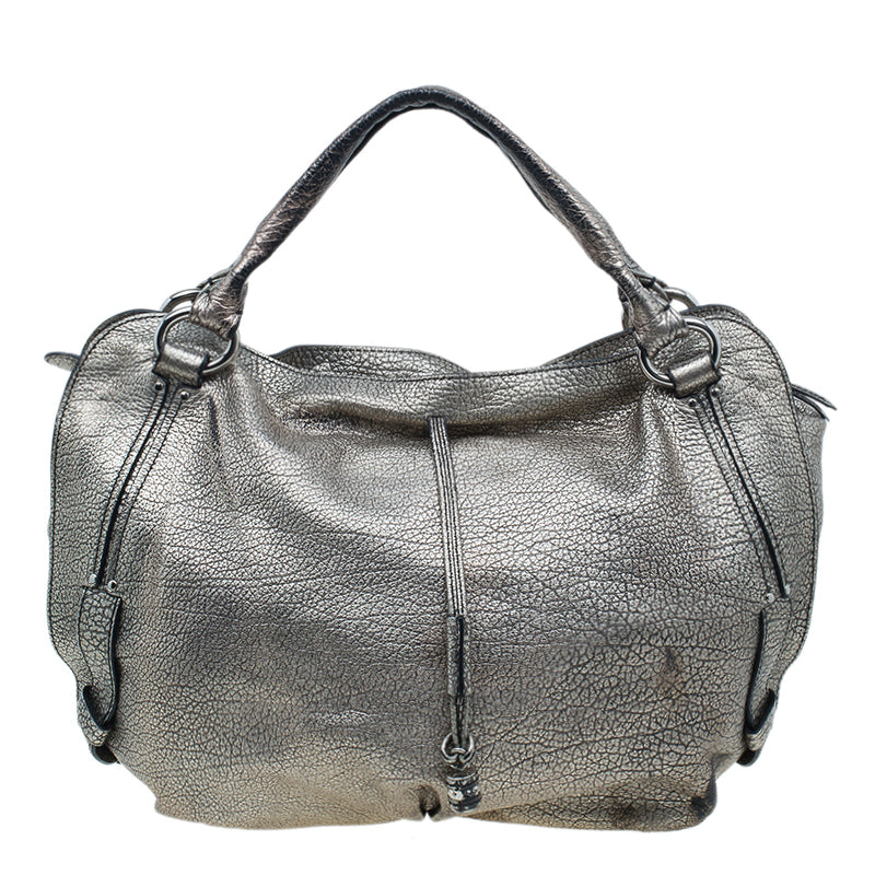 image of Celine  Silver Leather Large Bittersweet Hobo