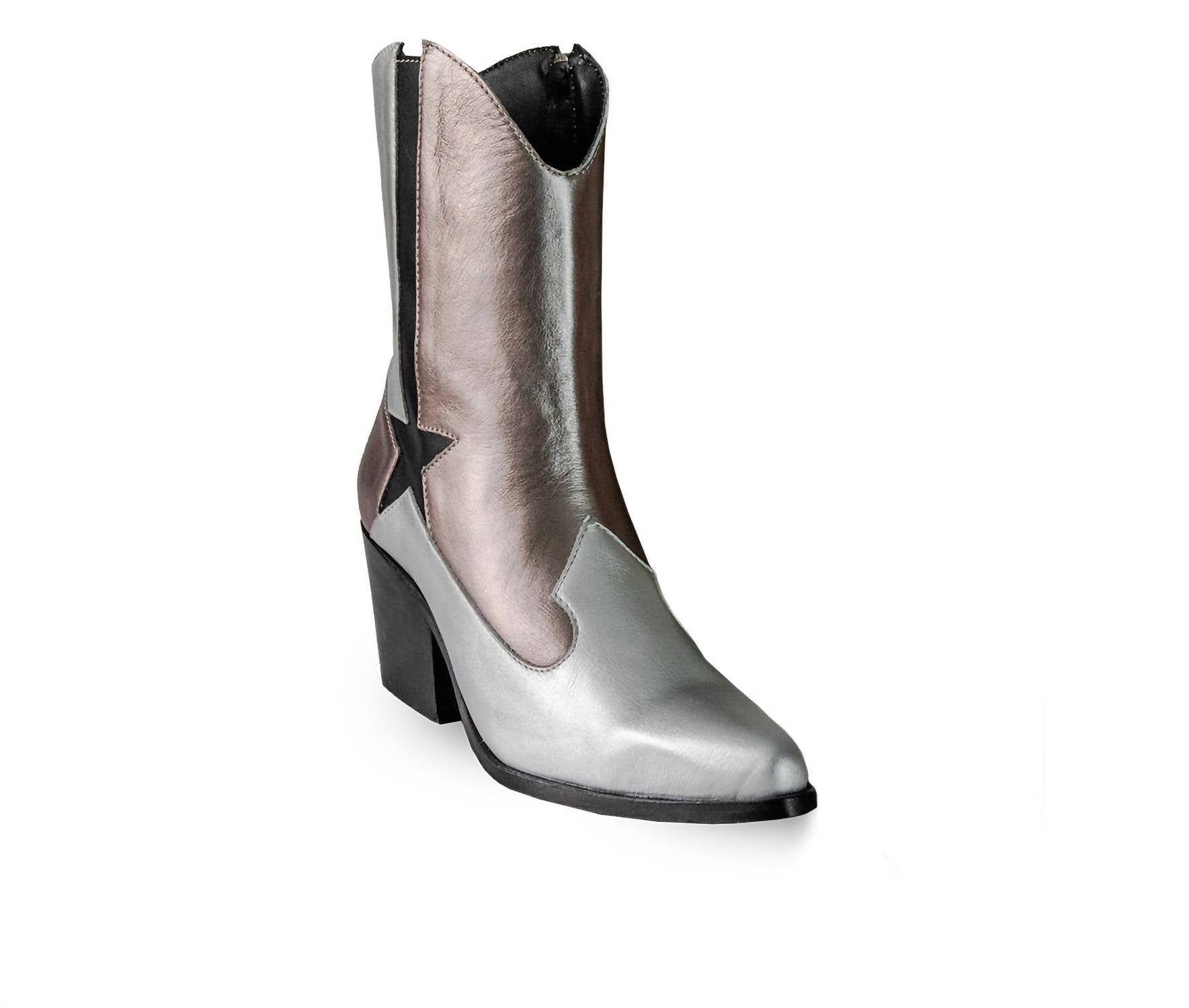 Shop Bala Di Gala Women's Metallic Premium Leather Stella Boots In Silver