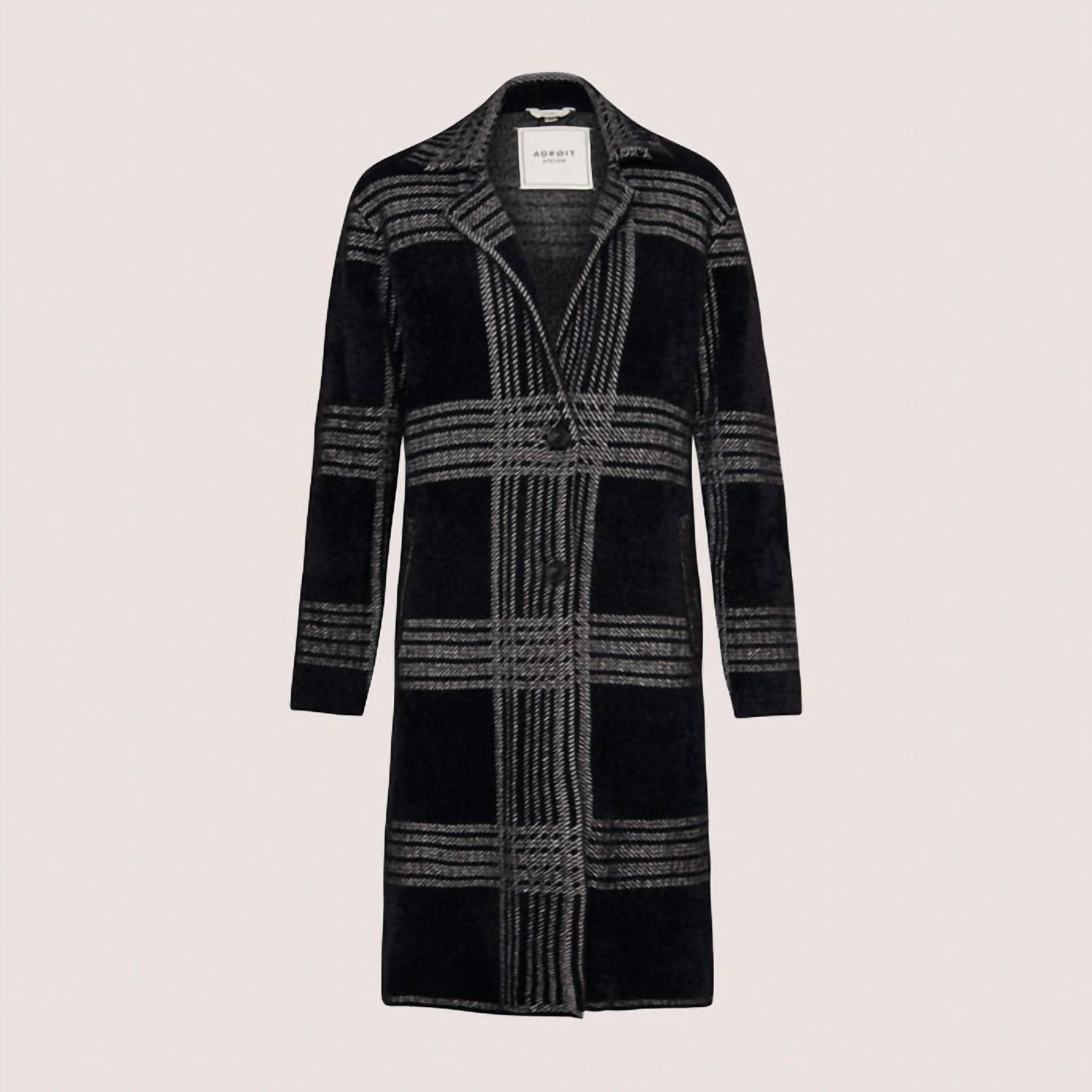 Shop Adroit Atelier Lori Long Coat In Black