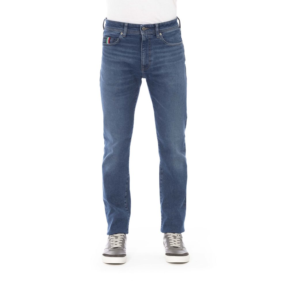 Shop Baldinini Trend Cotton Jeans & Men's Pant In Blue