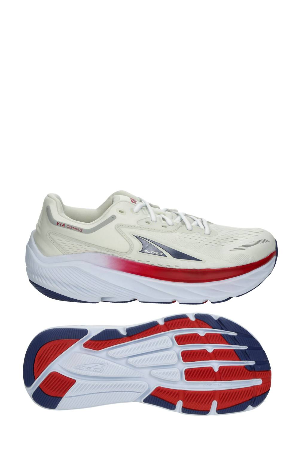 Altra Men's Via Olympus Running Shoe - D/medium Width In White/blue In Red