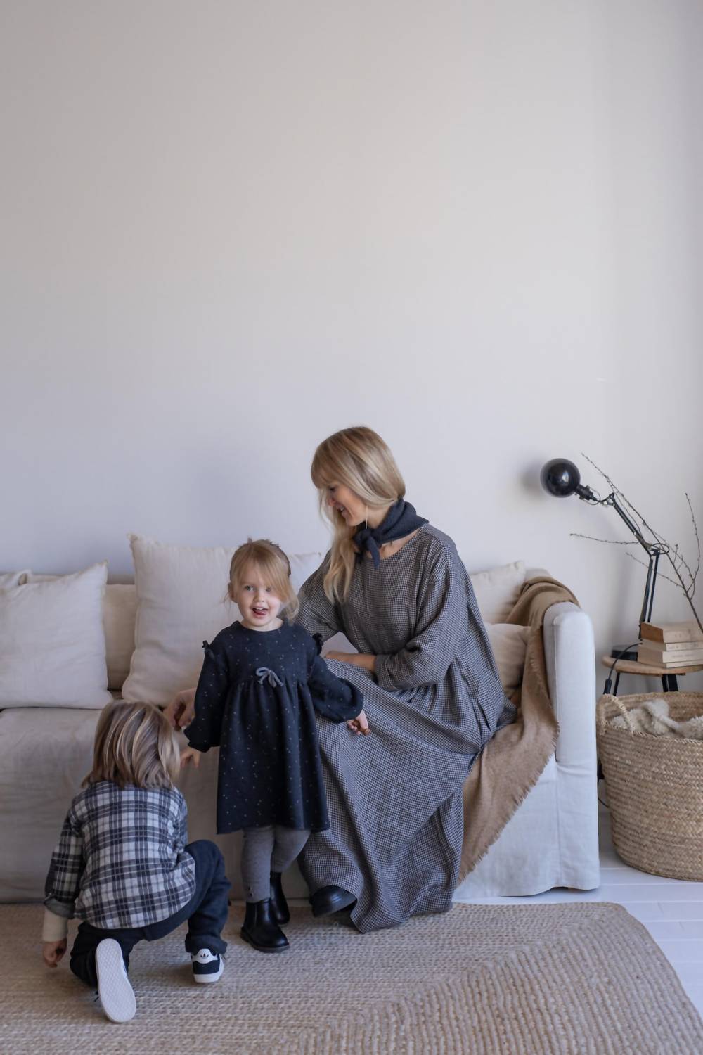 Girl Inda Dress In Anthracite