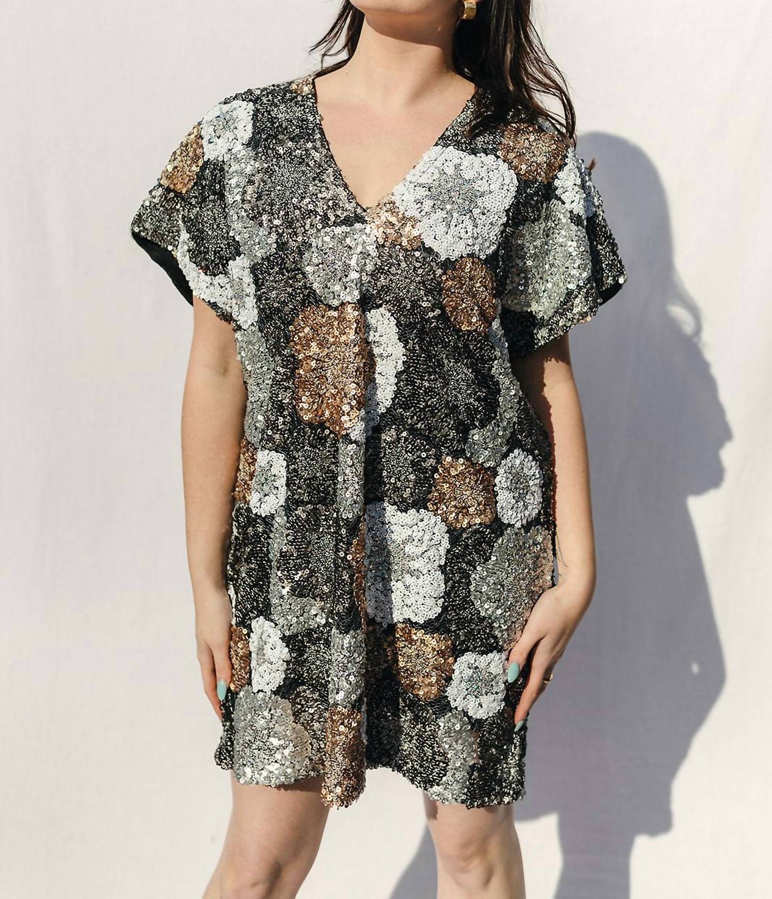 Shop By Together Midnight Memories Dress In Multi In Black