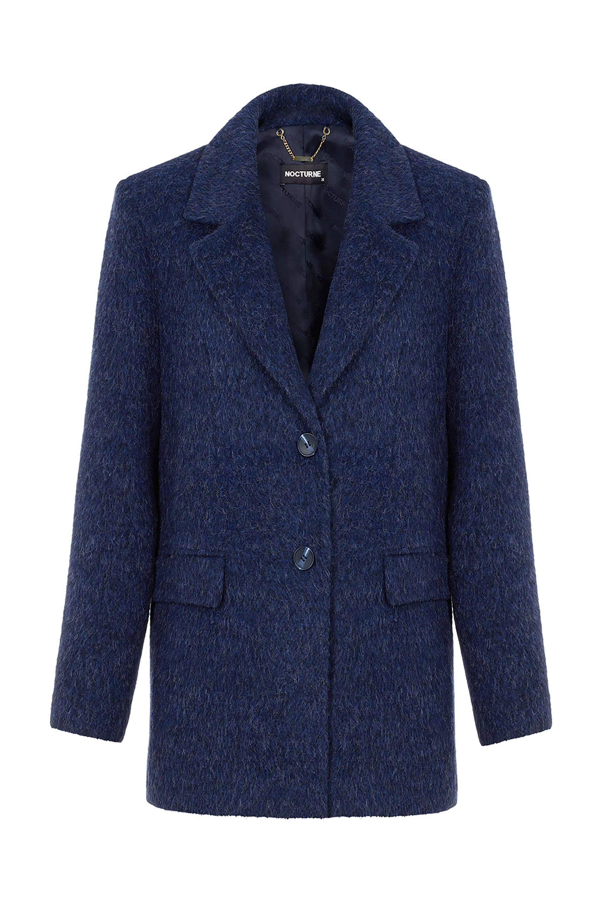 Shop Nocturne Alpaca Blazer Jacket In Blue