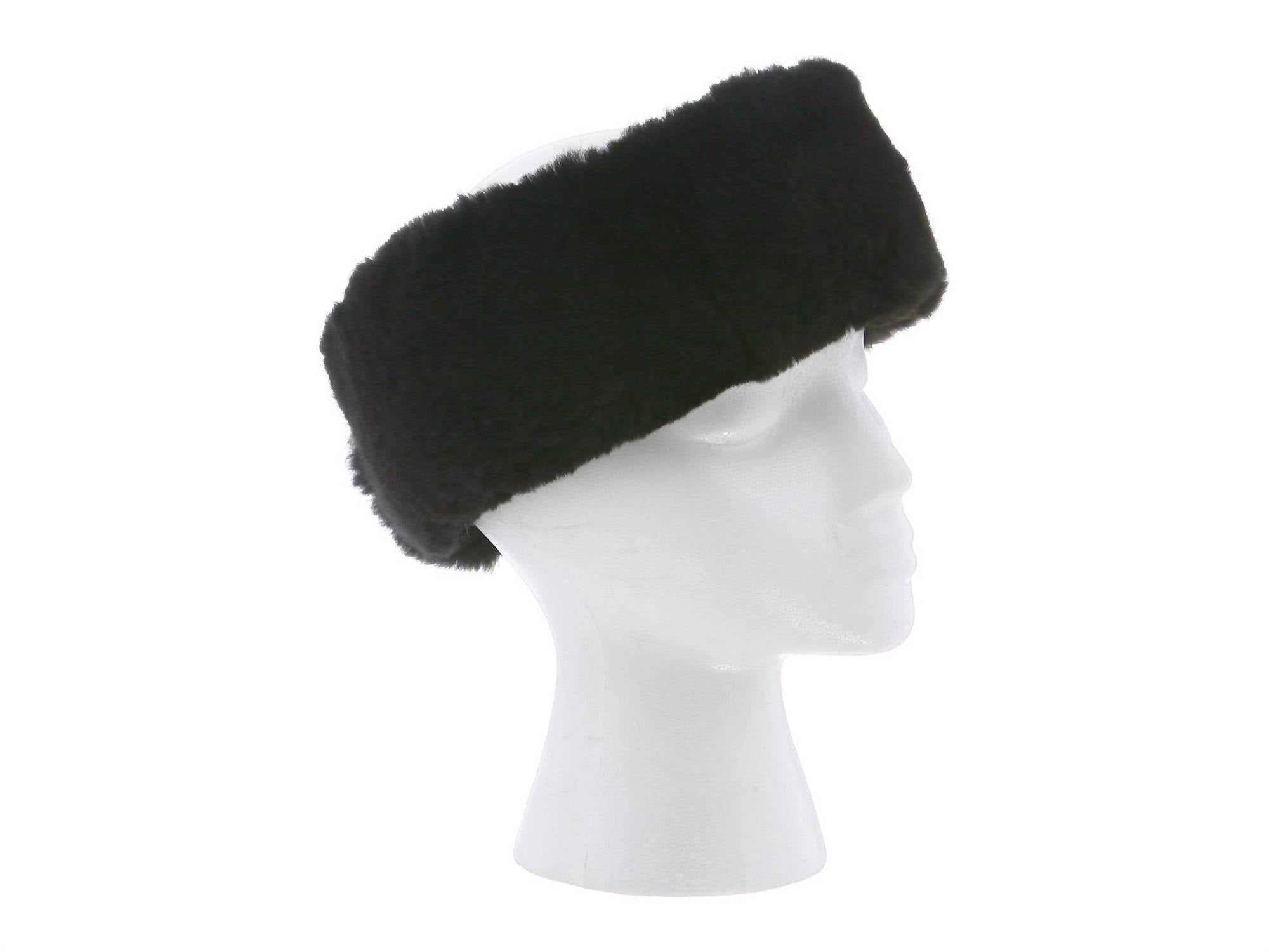 Shop Cloud Nine Sheepskin Soft Headband In Black