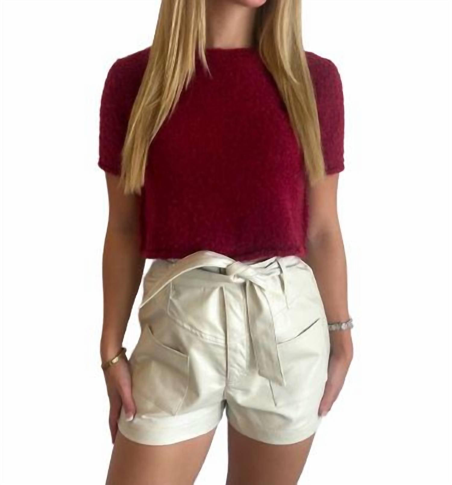 Olivaceous Radiance Sweater Top In Red