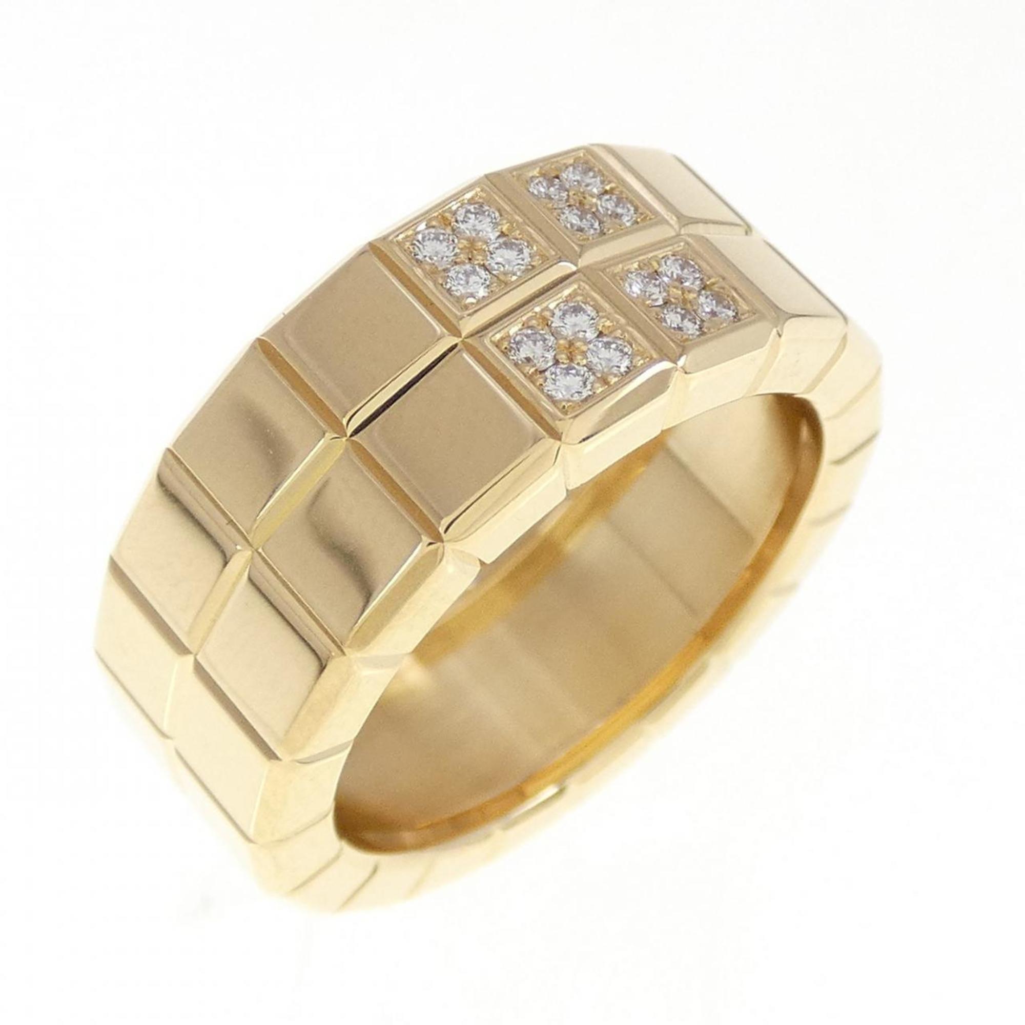 Pre-owned Chopard Ice Cube Yellow Gold (18k) Band Ring () In Multi