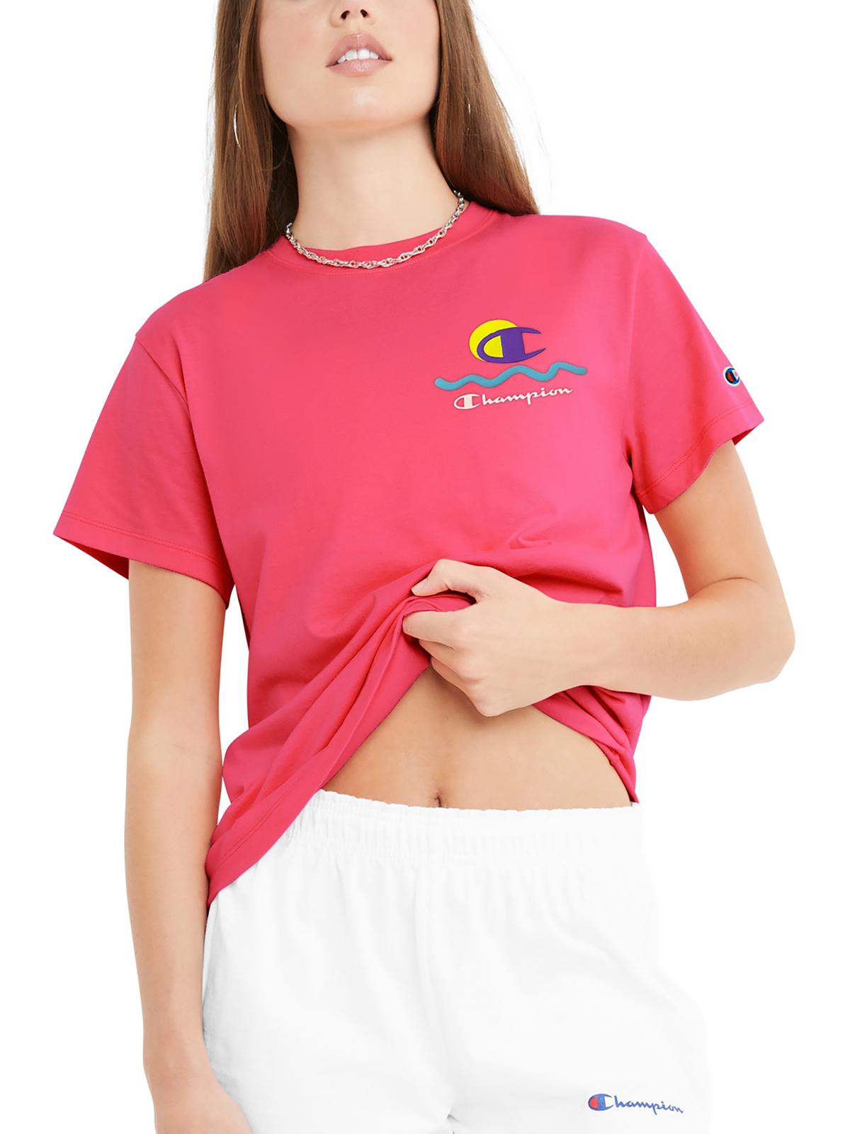 Champion Womens Lounge Logo Shirts & Tops In Multi