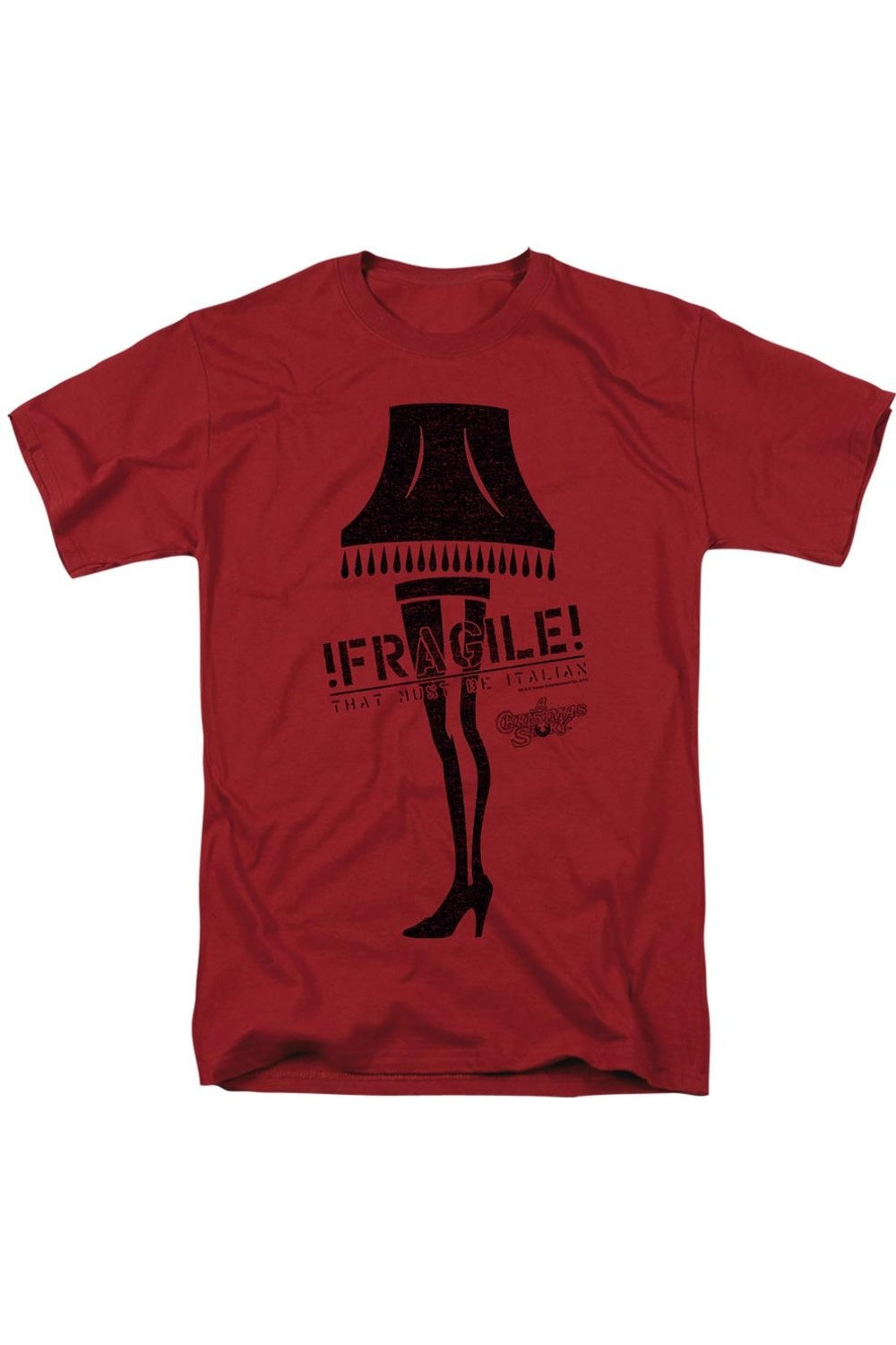 Gildan A Christmas Story Fragile Short Sleeve Adult Tee / T-shirt In Red