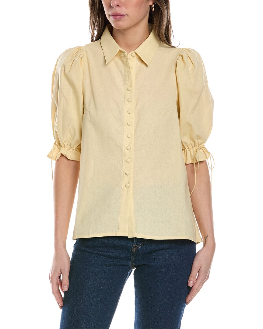 Shop To My Lovers Puff Sleeve Blouse In Yellow