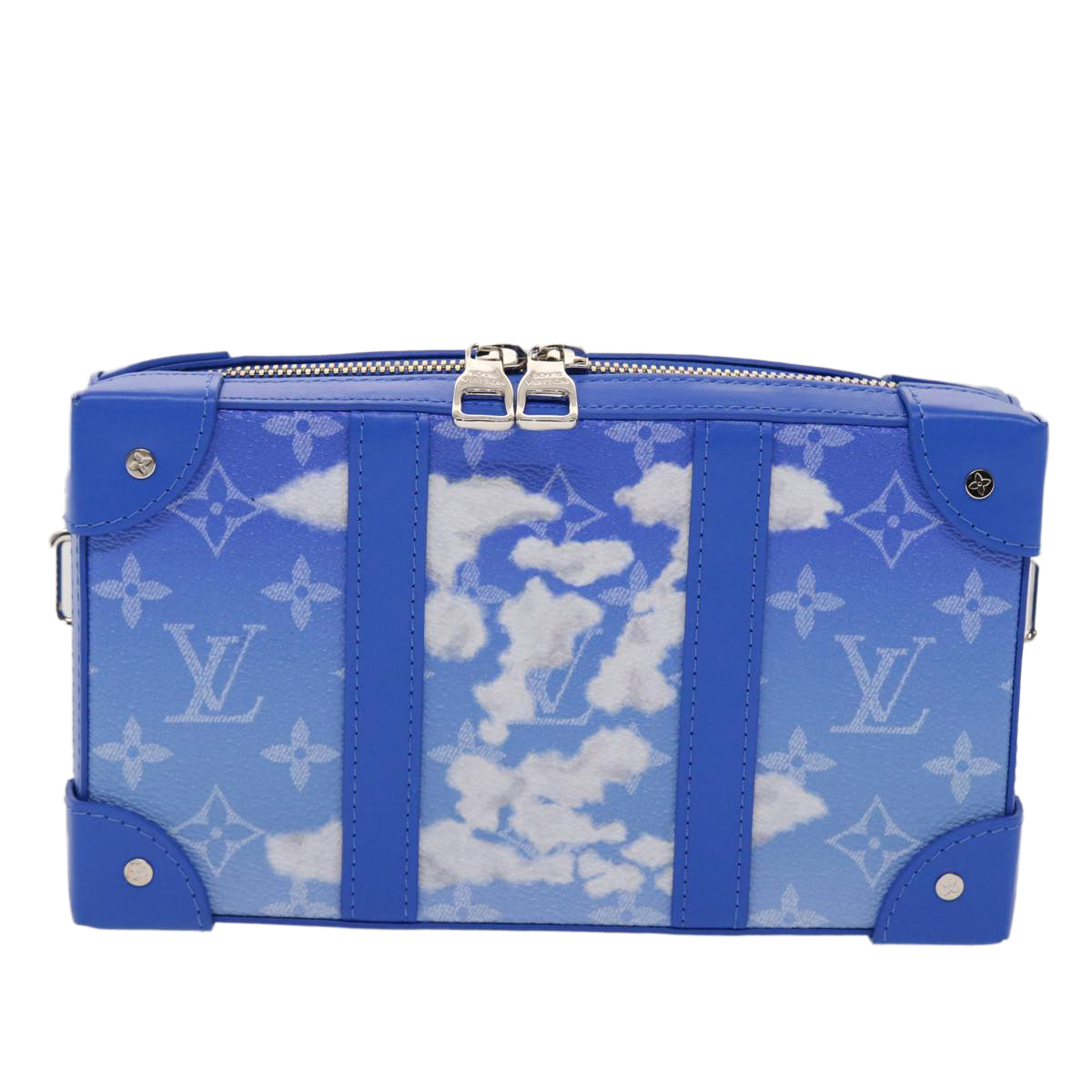 Pre-owned Louis Vuitton Trunk Canvas Shoulder Bag () In Blue